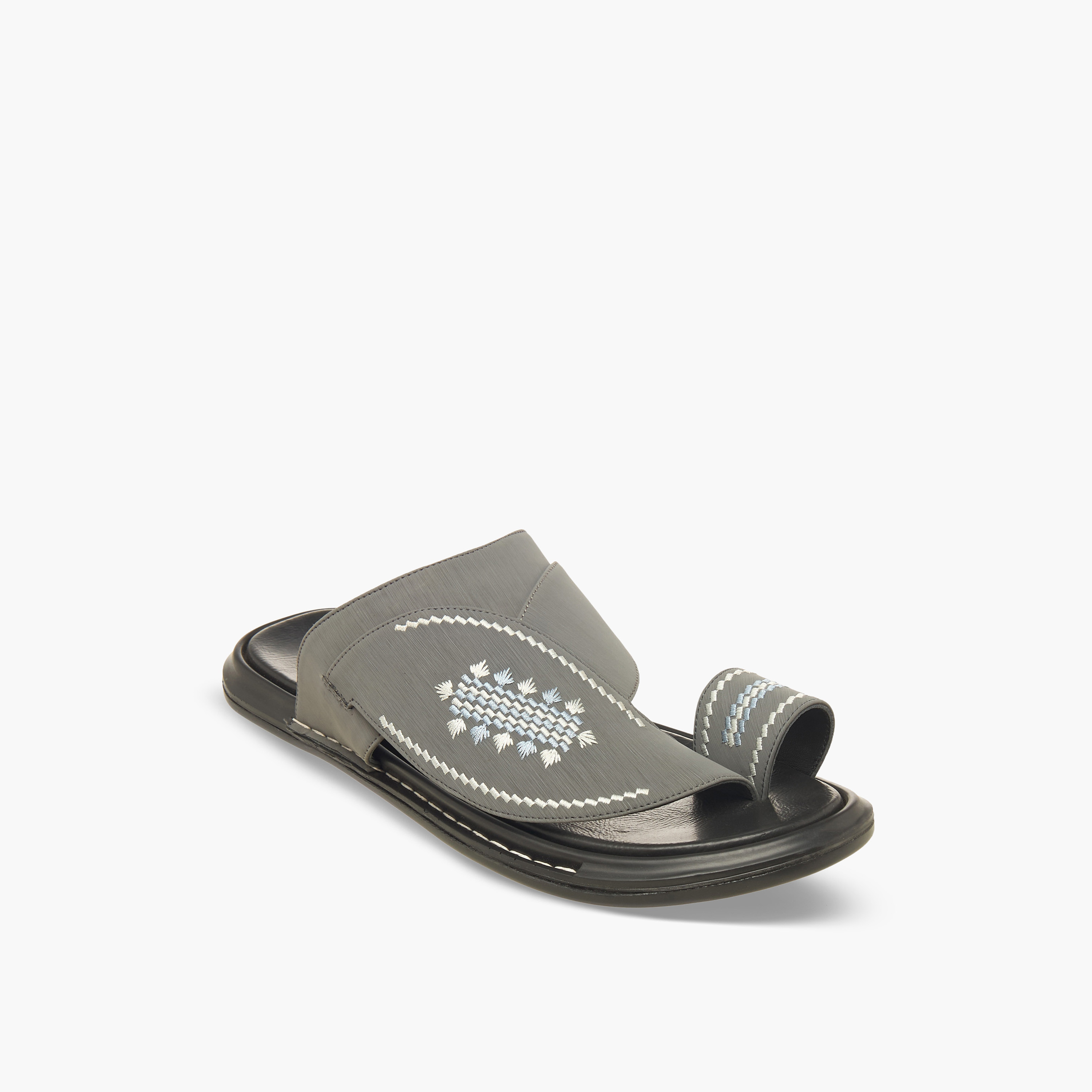 Al Waha Men Slip-On Leather Arabic Sandals-men-shoes-sandals-image-2