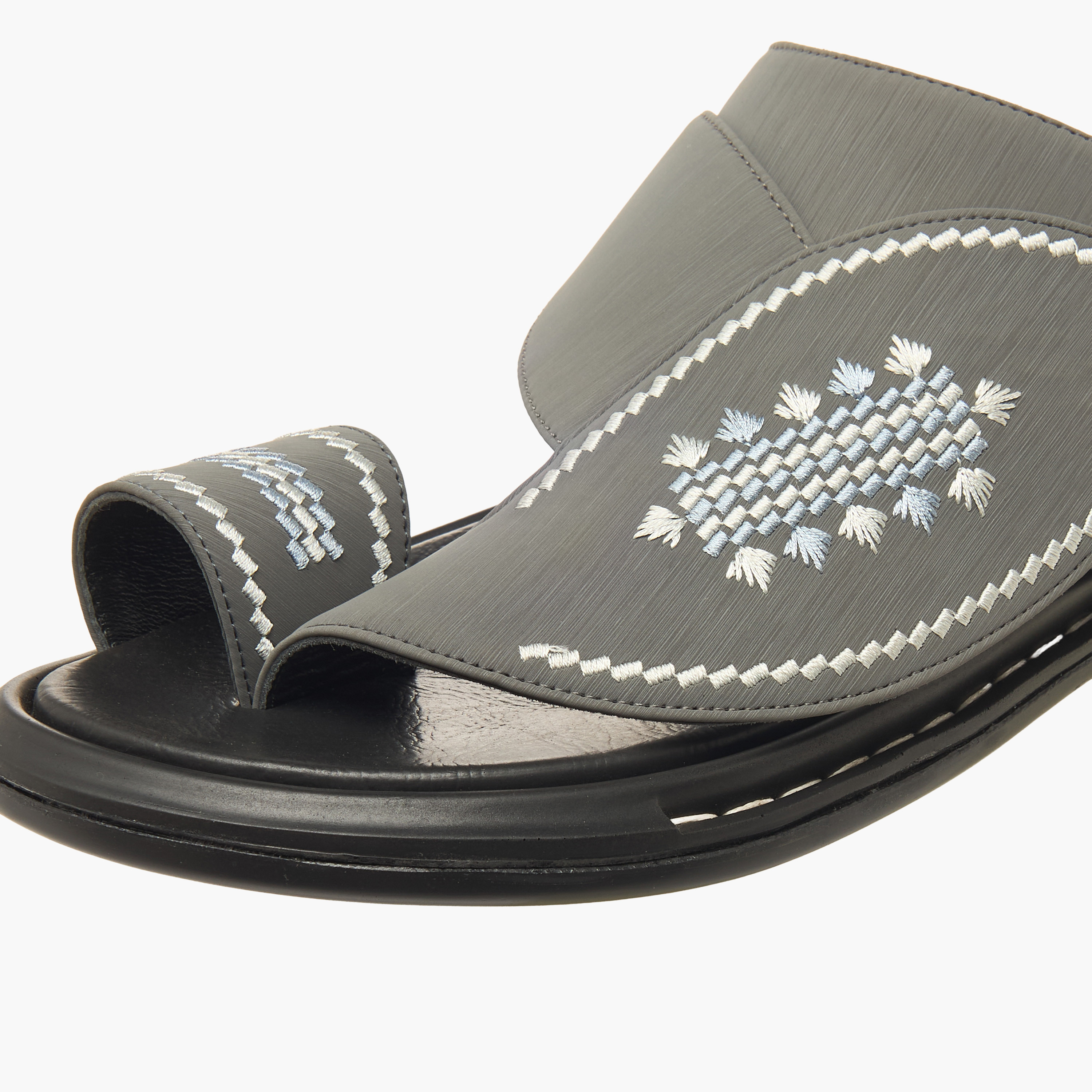 Al Waha Men Slip-On Leather Arabic Sandals-men-shoes-sandals-image-4