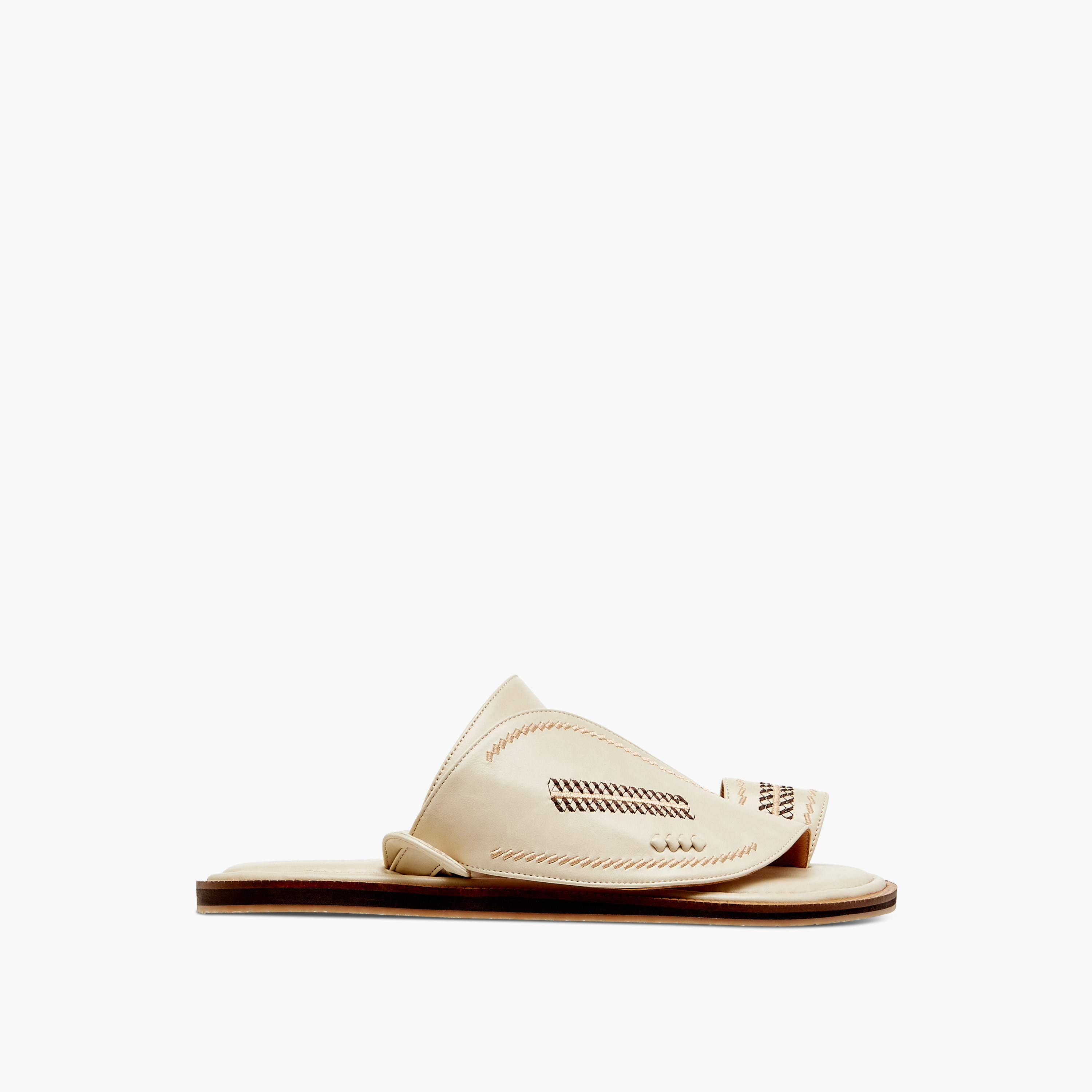 Al Waha Embroidered Slip-On Arabic Sandals with Toe Loop-men-shoes-sandals-image-2