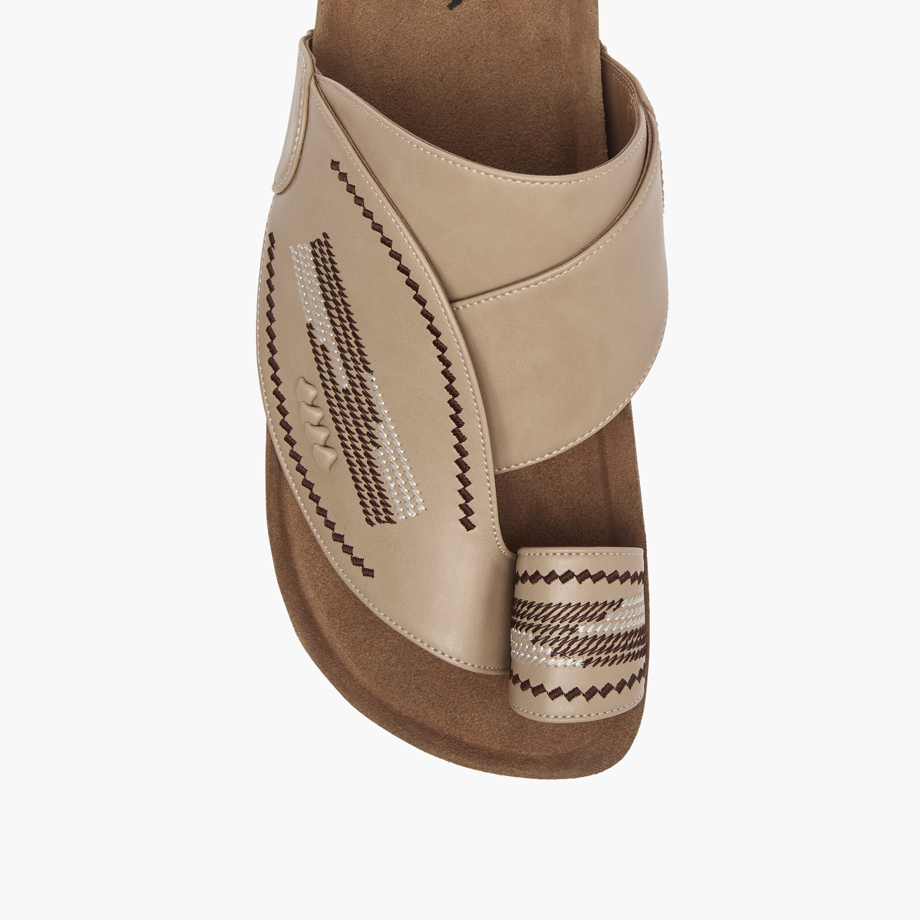 Al Waha Textured Slip-On Arabic Sandals with Toe Loop-men-shoes-sandals-image-3