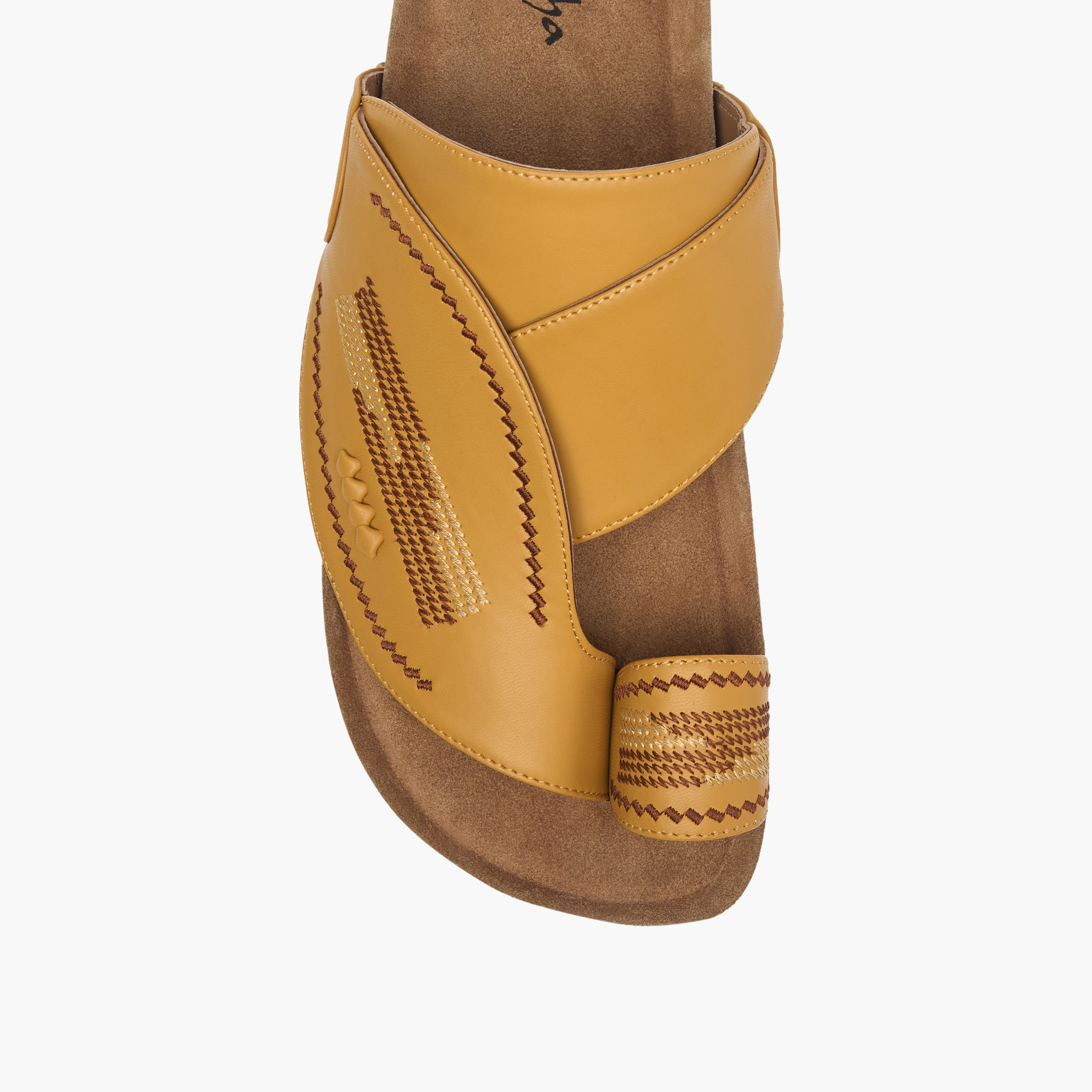 Al Waha Textured Slip-On Arabic Sandals with Toe Loop-men-shoes-sandals-image-3