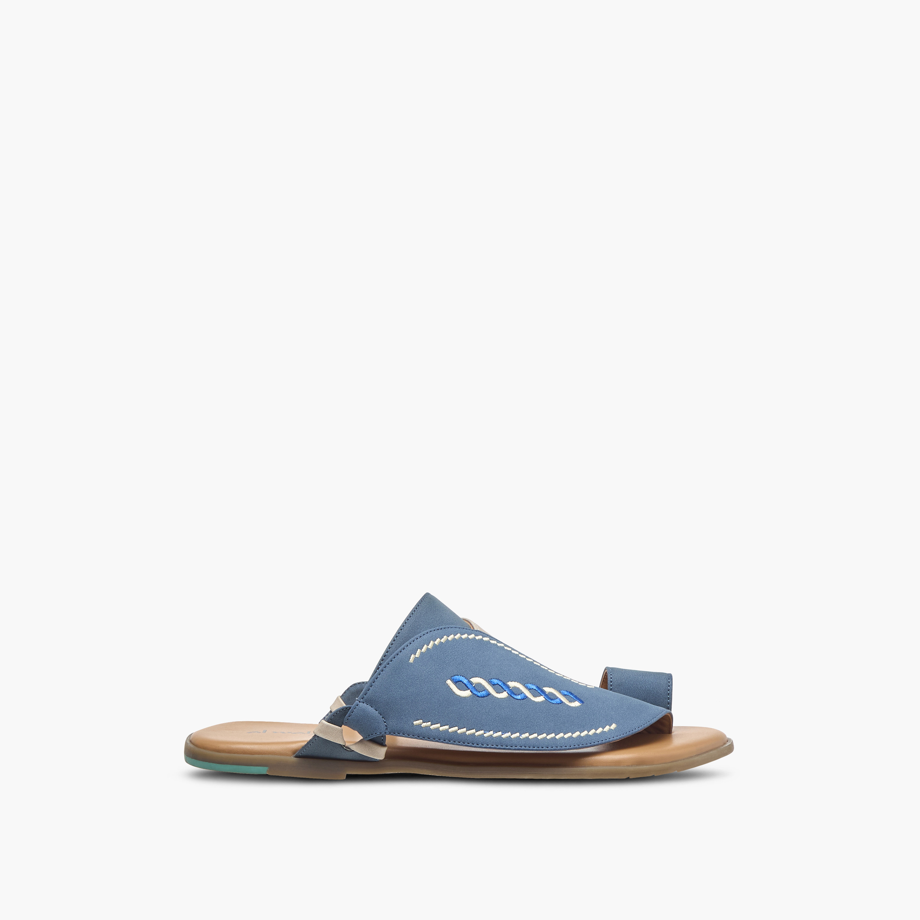 Al Waha Embroidered Slip-On Arabic Sandals with Toe Loop-men-shoes-sandals-image-2