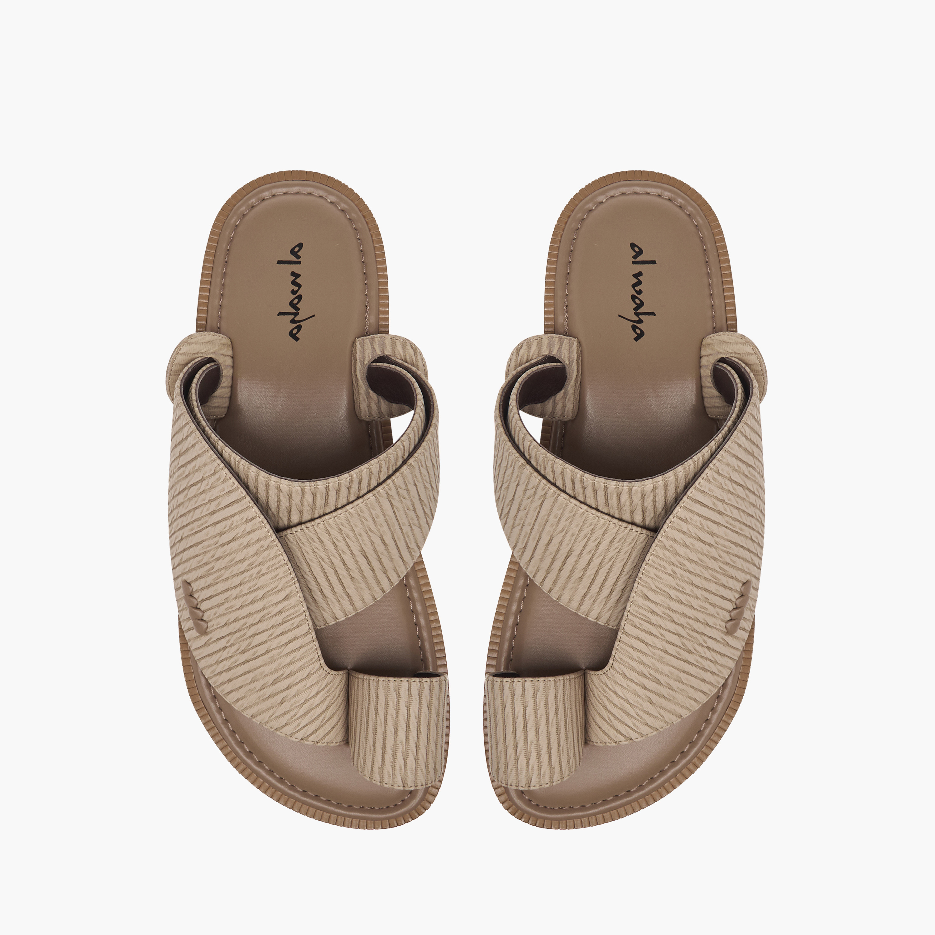 صندل عربي بارز الملمس بإصبع من الواحة-men-shoes-sandals-image-1