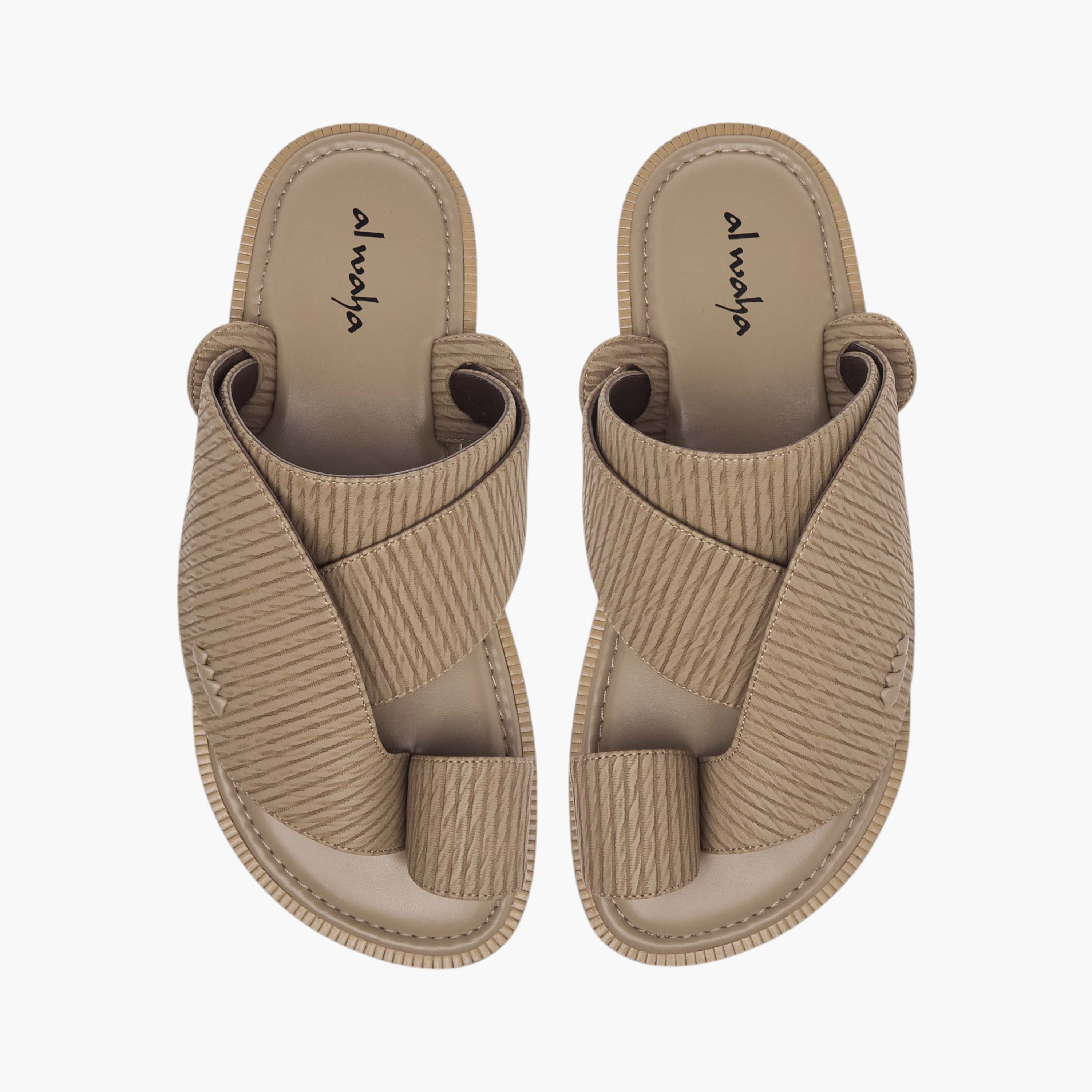 صندل عربي بارز الملمس بإصبع من الواحة-men-shoes-sandals-image-1