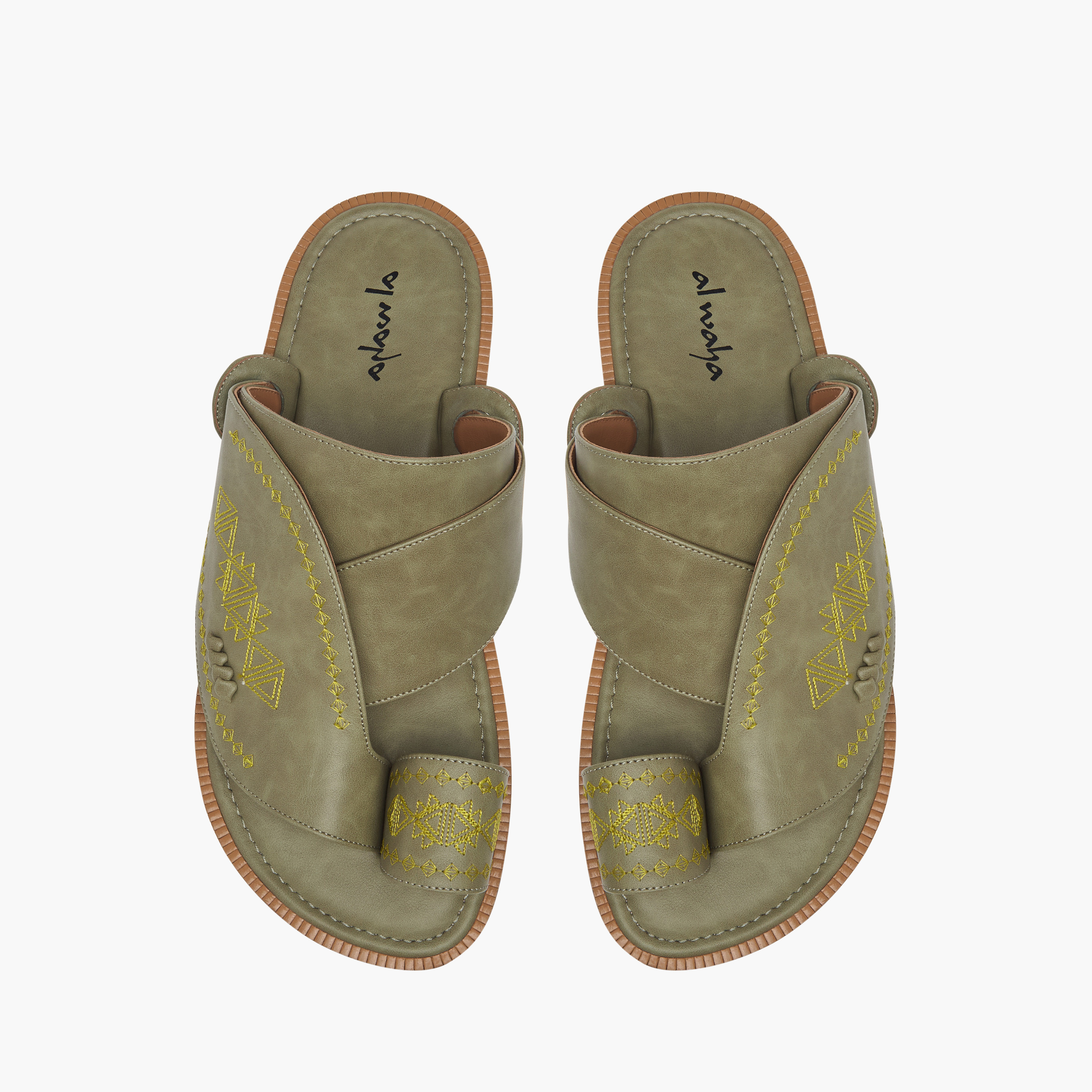 Al Waha Embroidered Slip-On Arabic Sandals-men-shoes-sandals-image-1