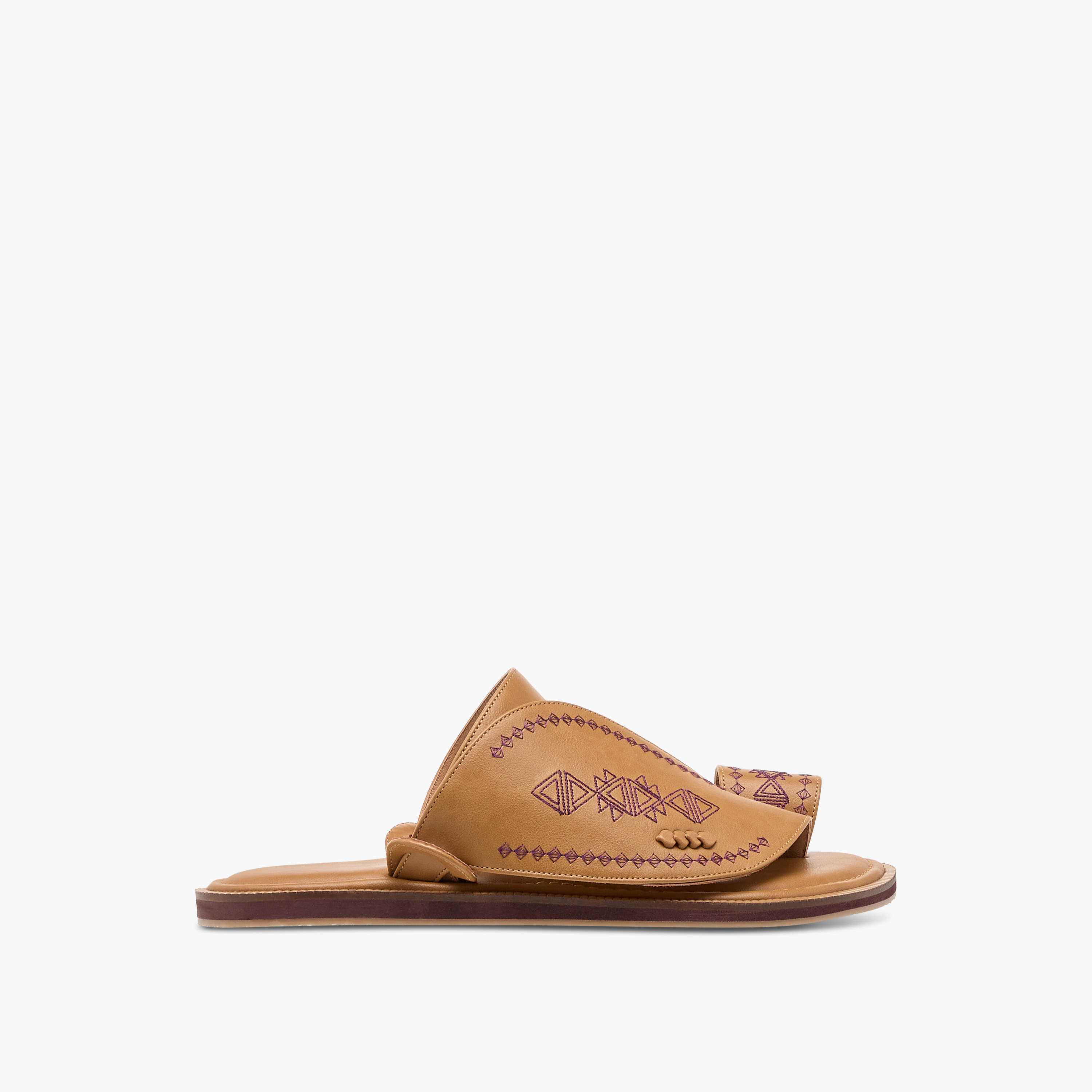 Al Waha Embroidered Slip-On Arabic Sandals-men-shoes-sandals-image-2