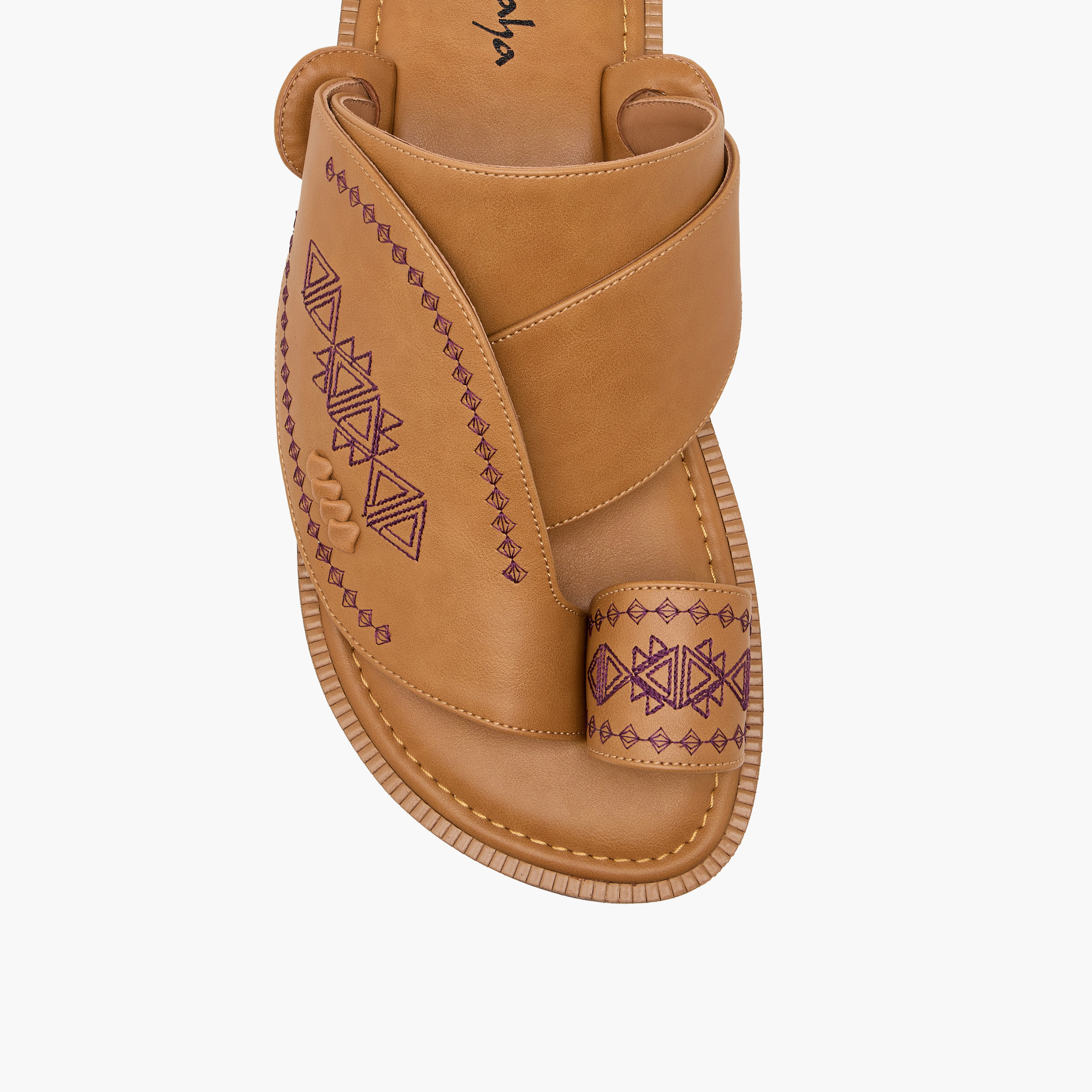 Al Waha Embroidered Slip-On Arabic Sandals-men-shoes-sandals-image-3