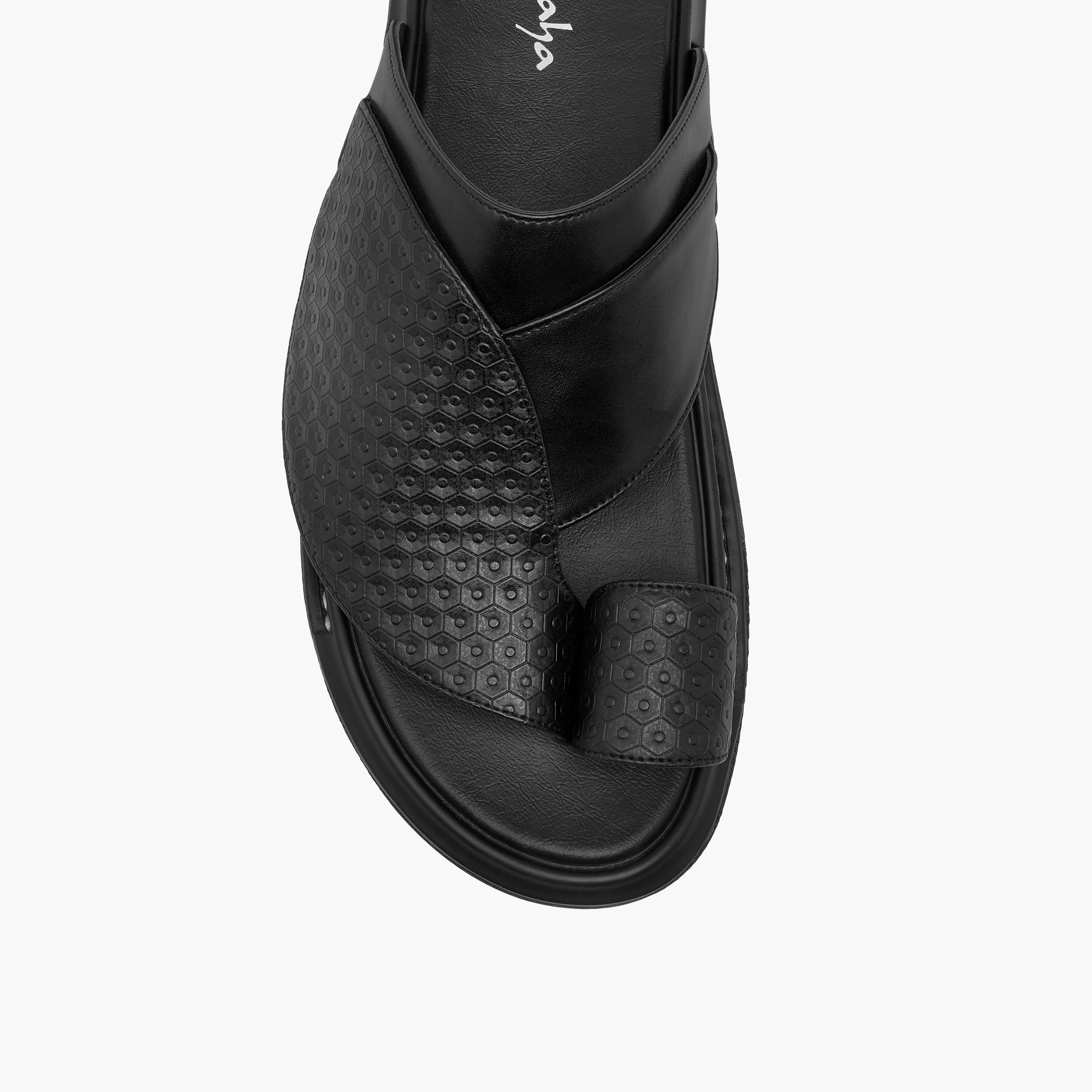 Al Waha Textured Slip-On Arabic Sandals-men-shoes-sandals-image-3