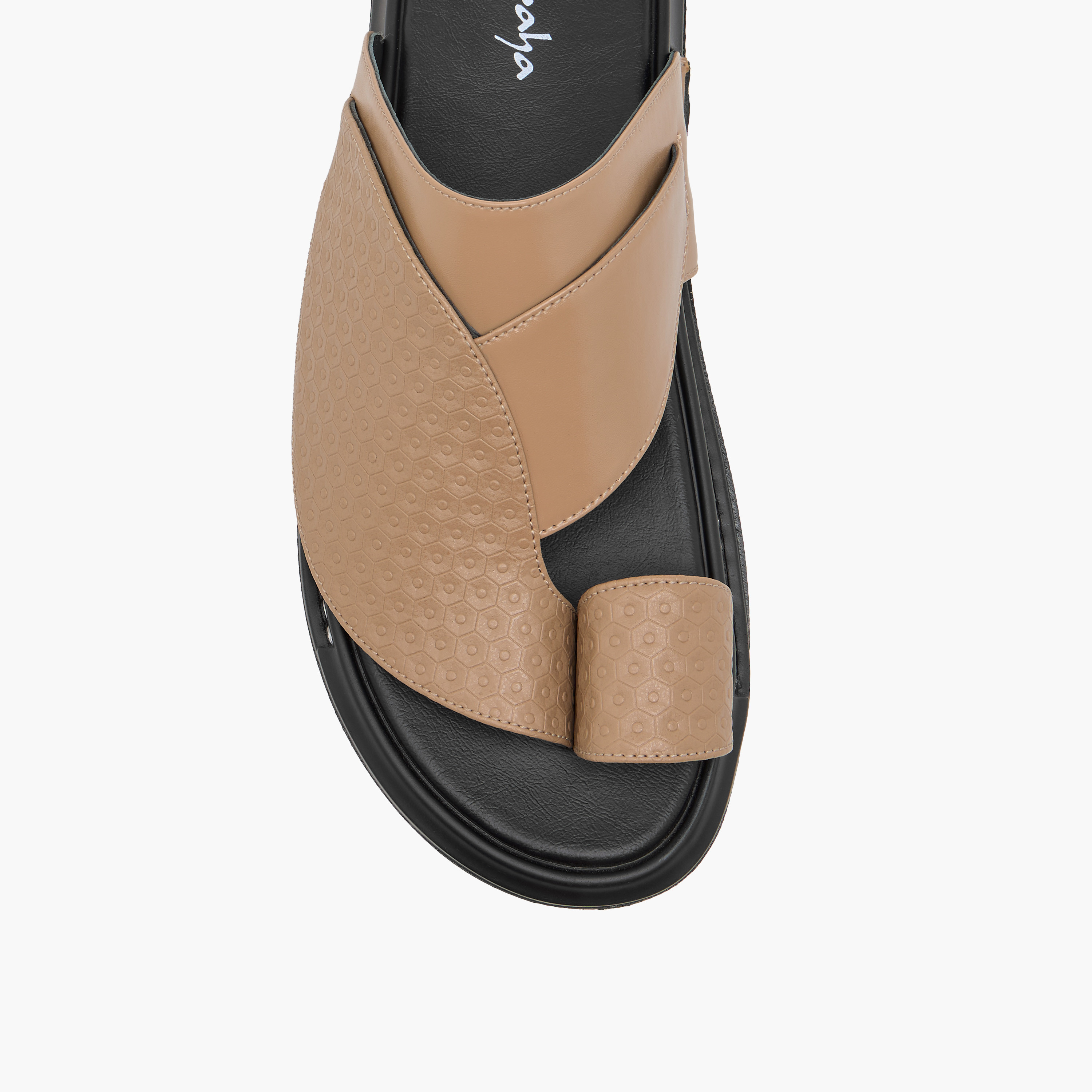 Al Waha Textured Slip-On Arabic Sandals-men-shoes-sandals-image-3