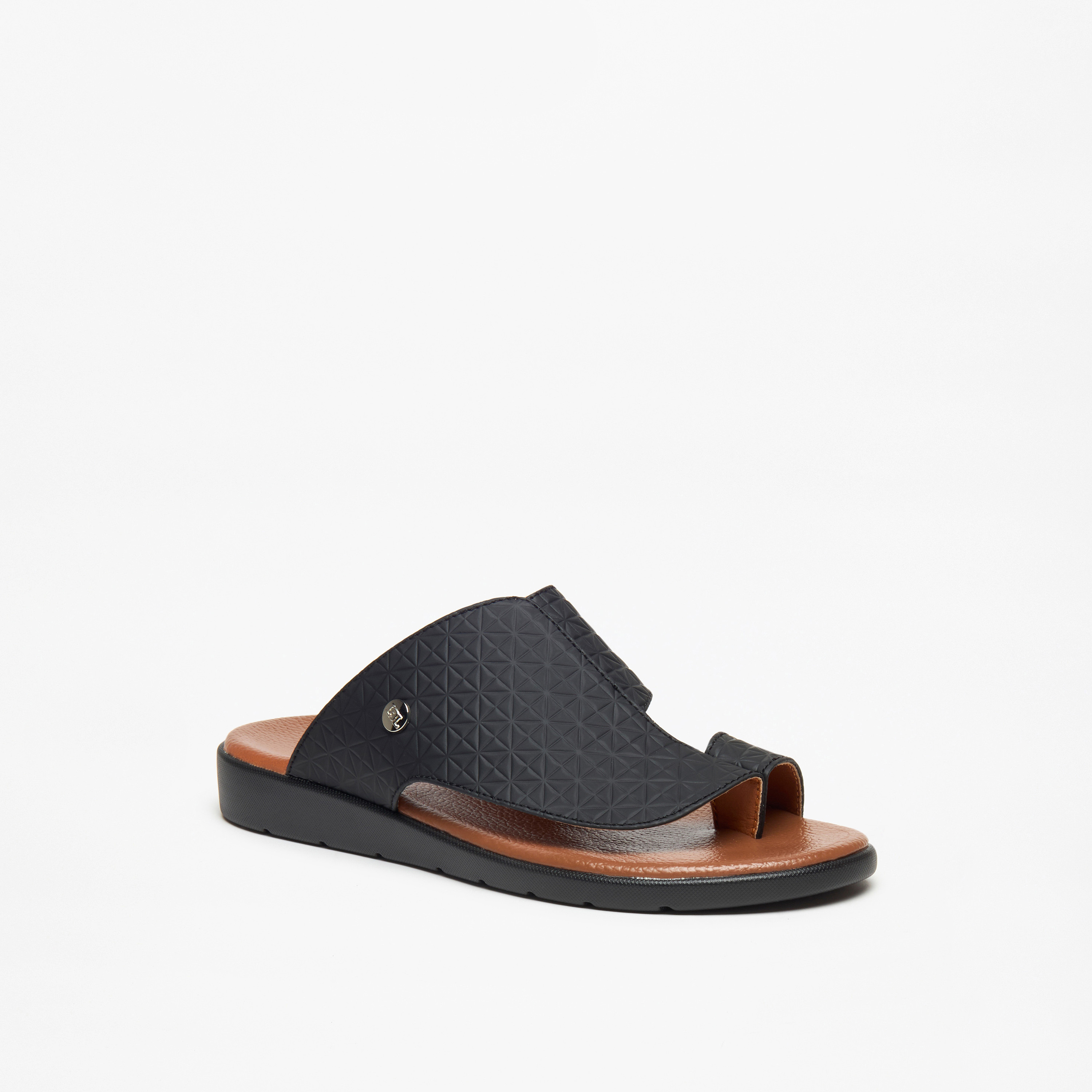 LBL by Shoexpress Men's Textured Slip-On Arabic Sandals-men-shoes-sandals-image-1