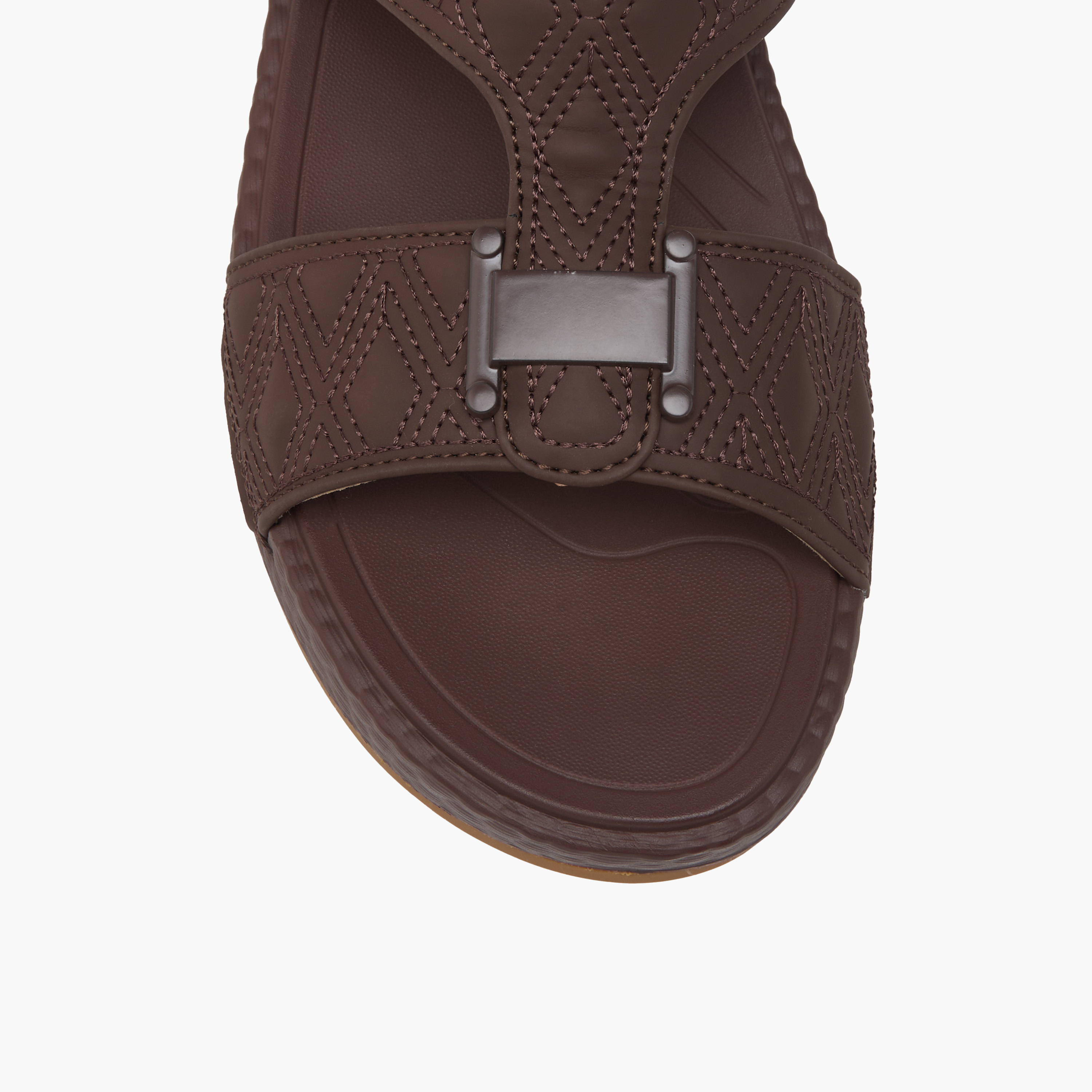 LBL by Shoexpress Men's Buckle Accent Quilted Slip-On Arabic Sandals-men-shoes-sandals-image-3