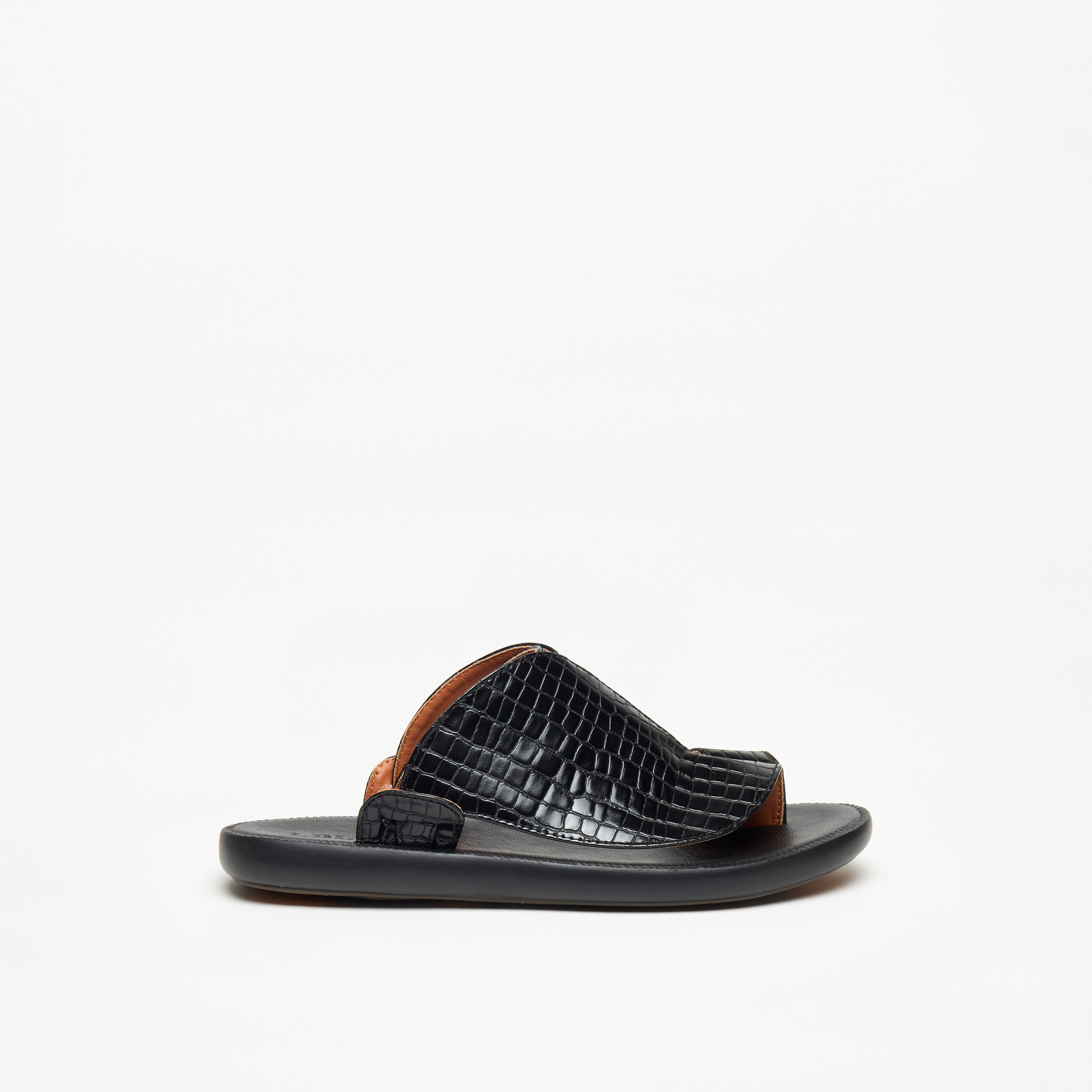 LBL by Shoexpress Men's Textured Slip-On Arabic Sandals-cpmen-footwear-sandals-image-3