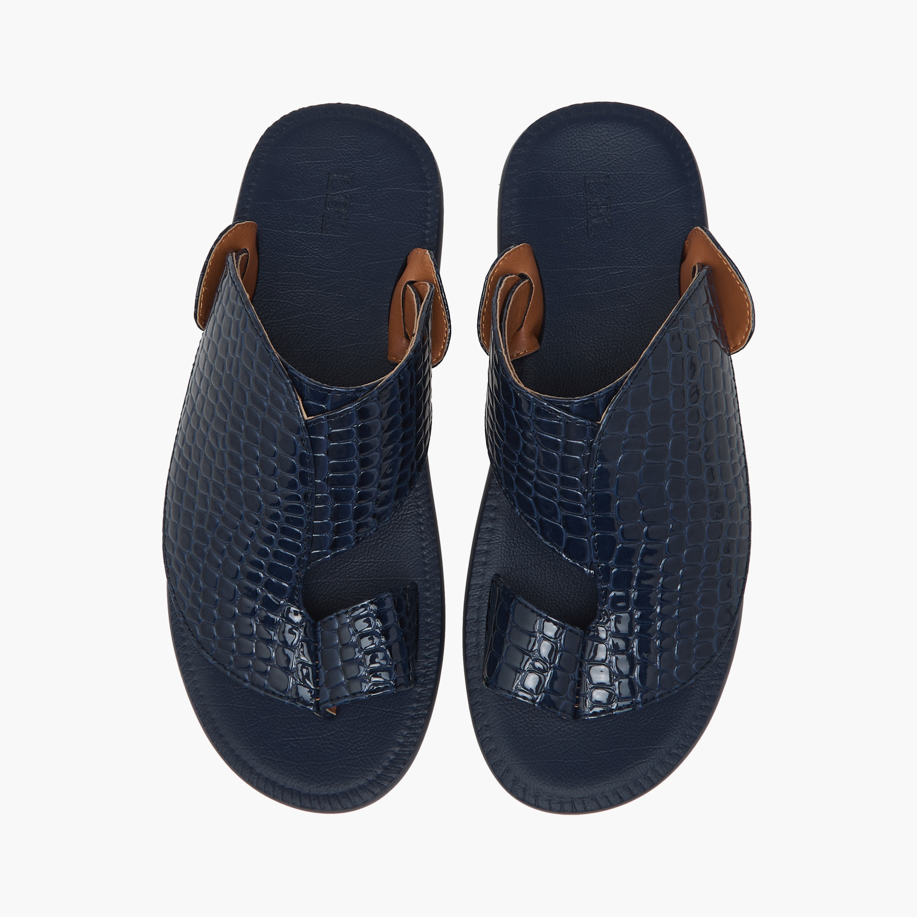 LBL by Shoexpress Men's Textured Slip-On Arabic Sandals-cpmen-footwear-sandals-image-1