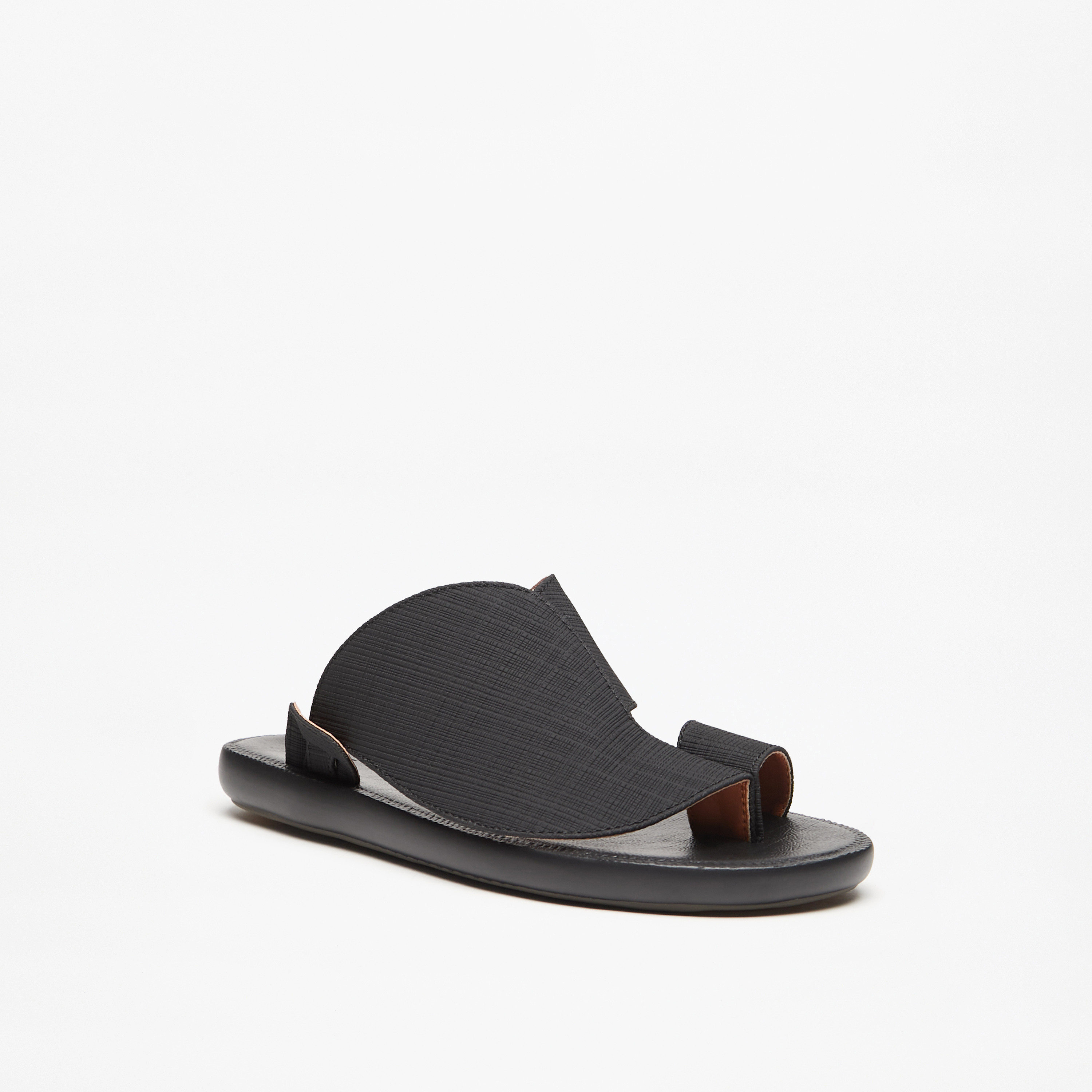LBL by Shoexpress Men's Textured Slip-On Arabic Sandals-cpmen-footwear-sandals-image-1