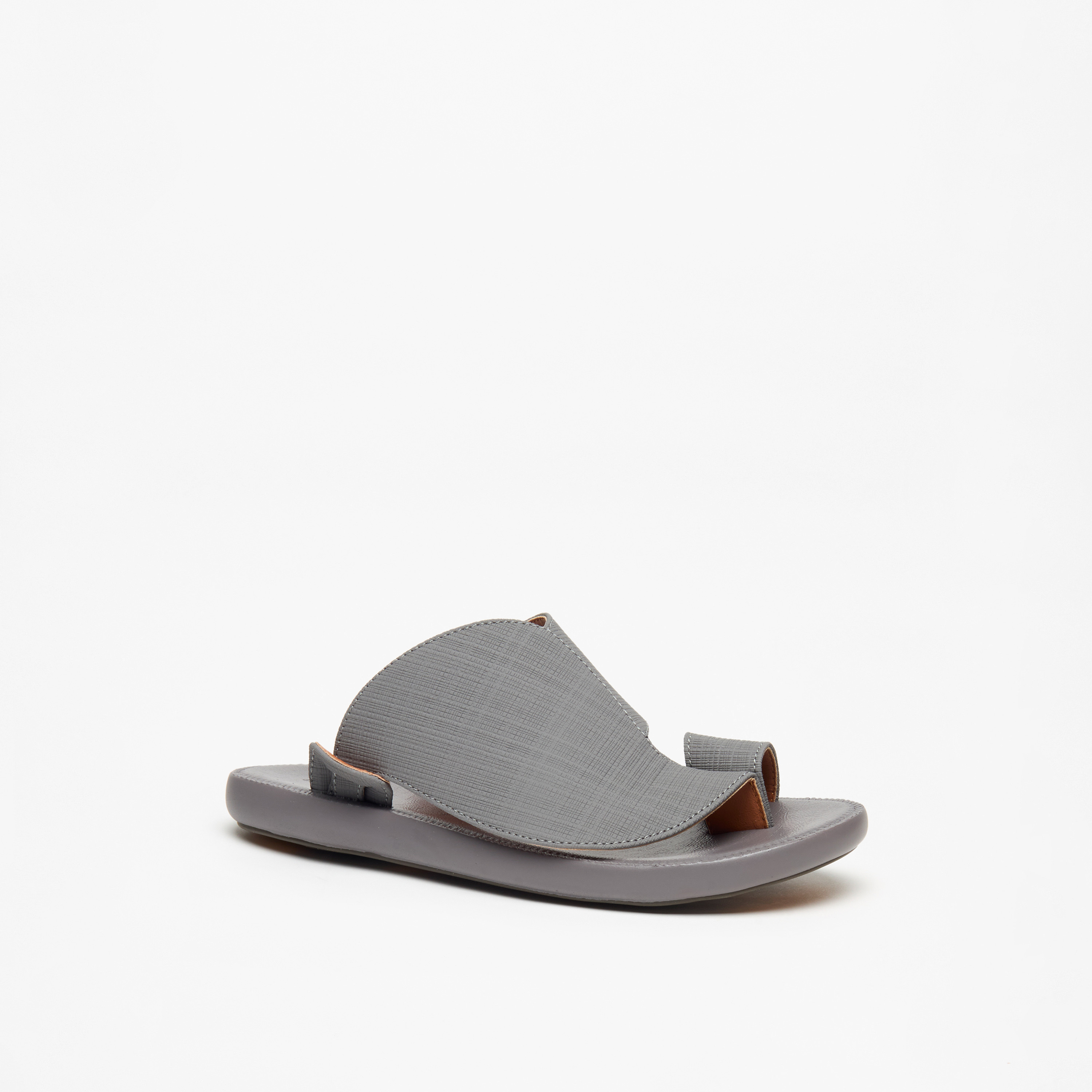 LBL by Shoexpress Men's Textured Slip-On Arabic Sandals-cpmen-footwear-sandals-image-1