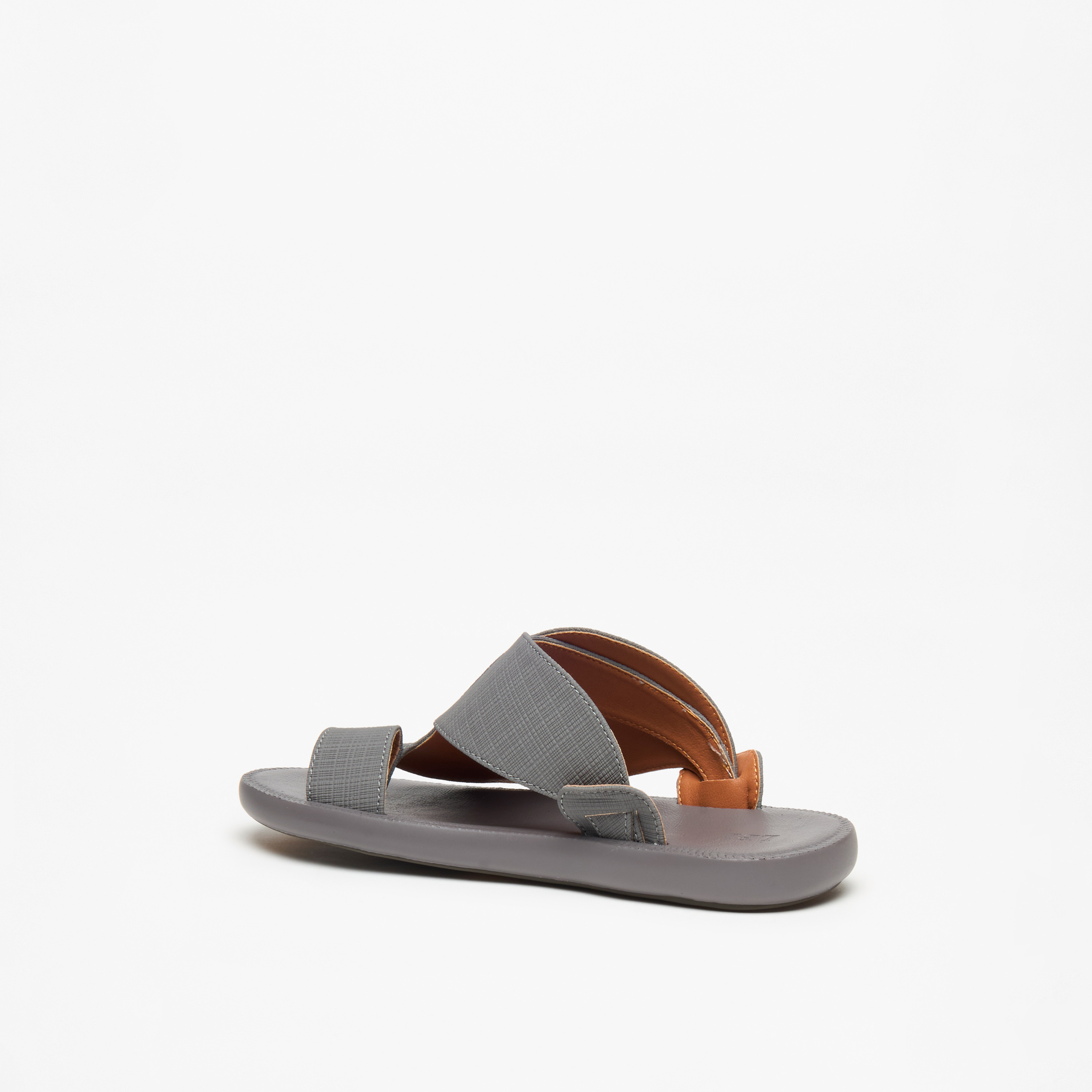 LBL by Shoexpress Men's Textured Slip-On Arabic Sandals-cpmen-footwear-sandals-image-2