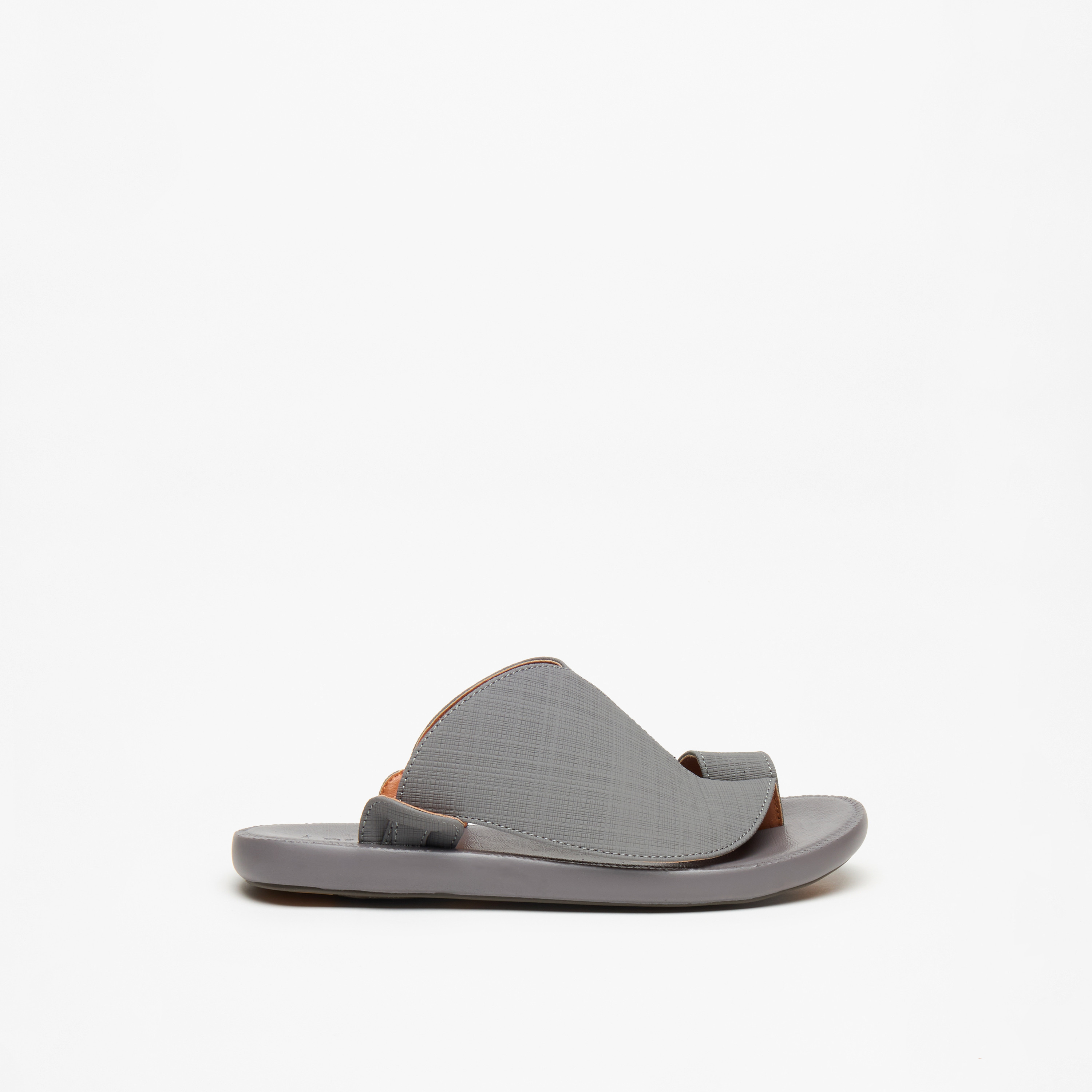 LBL by Shoexpress Men's Textured Slip-On Arabic Sandals-cpmen-footwear-sandals-image-3