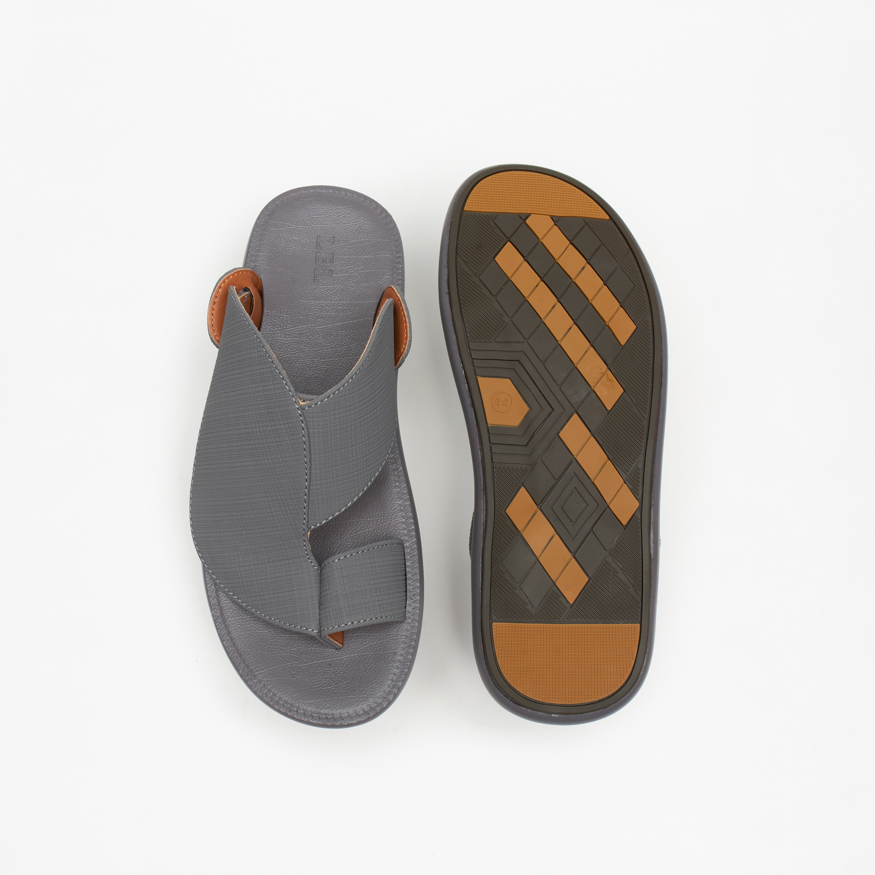 LBL by Shoexpress Men's Textured Slip-On Arabic Sandals-cpmen-footwear-sandals-image-4