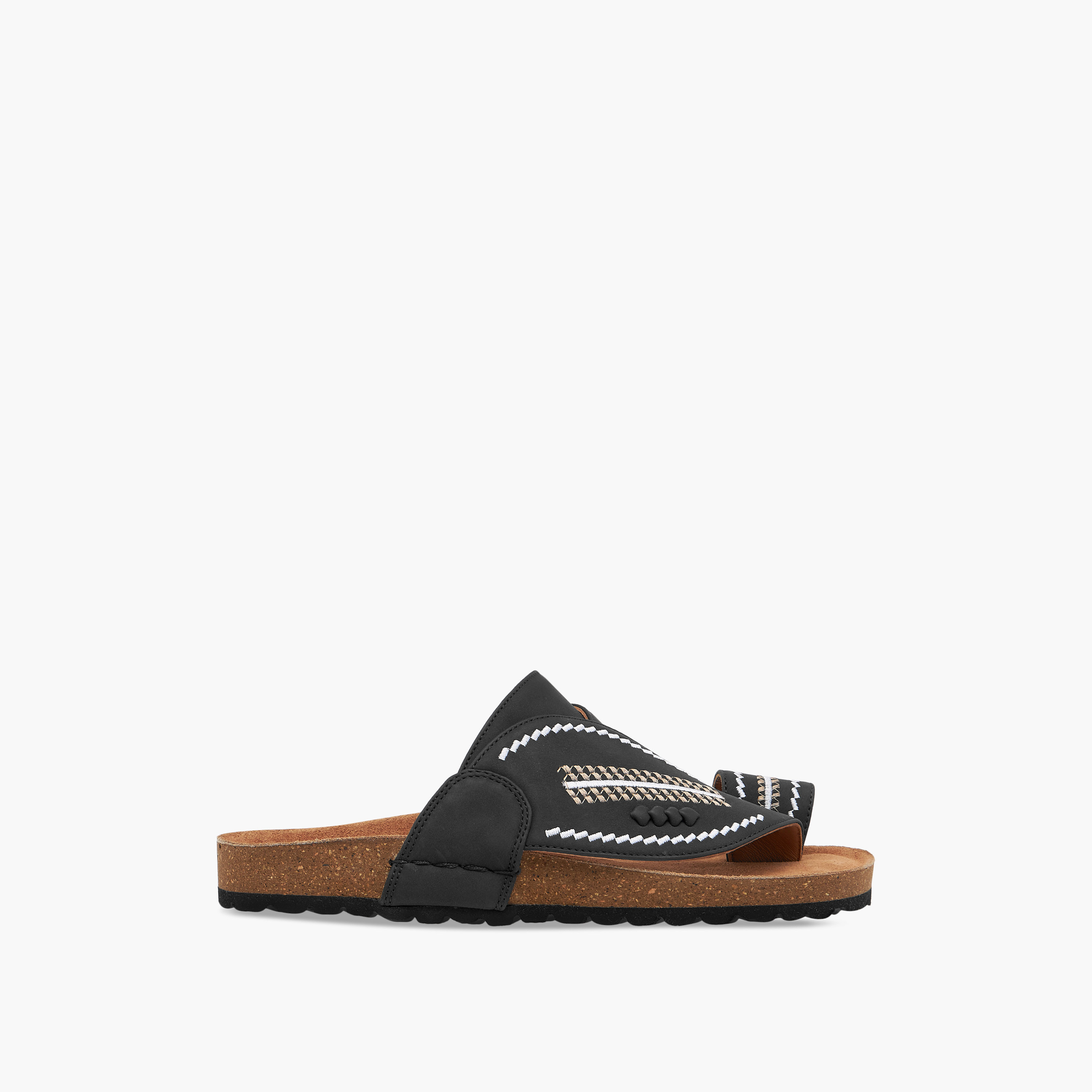 Al Waha Embroidered Slip-On Arabic Sandals with Toe Loop-boys-shoes-sandals-image-2