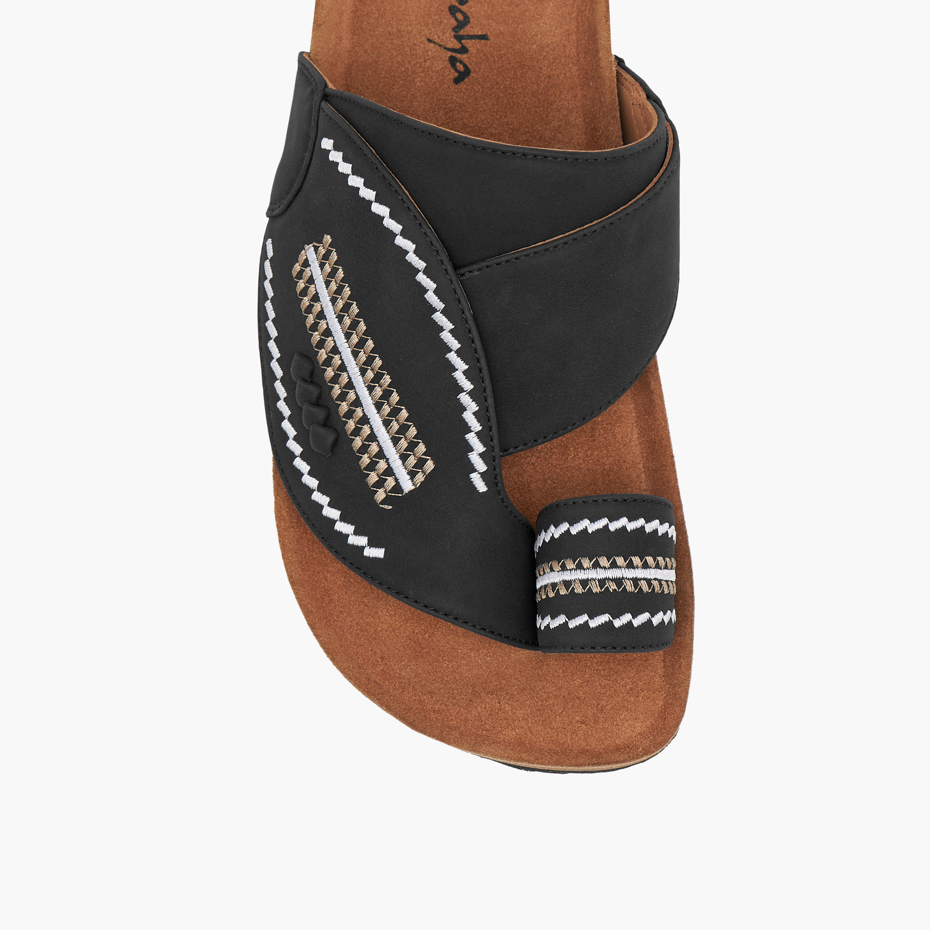 Al Waha Embroidered Slip-On Arabic Sandals with Toe Loop-boys-shoes-sandals-image-3