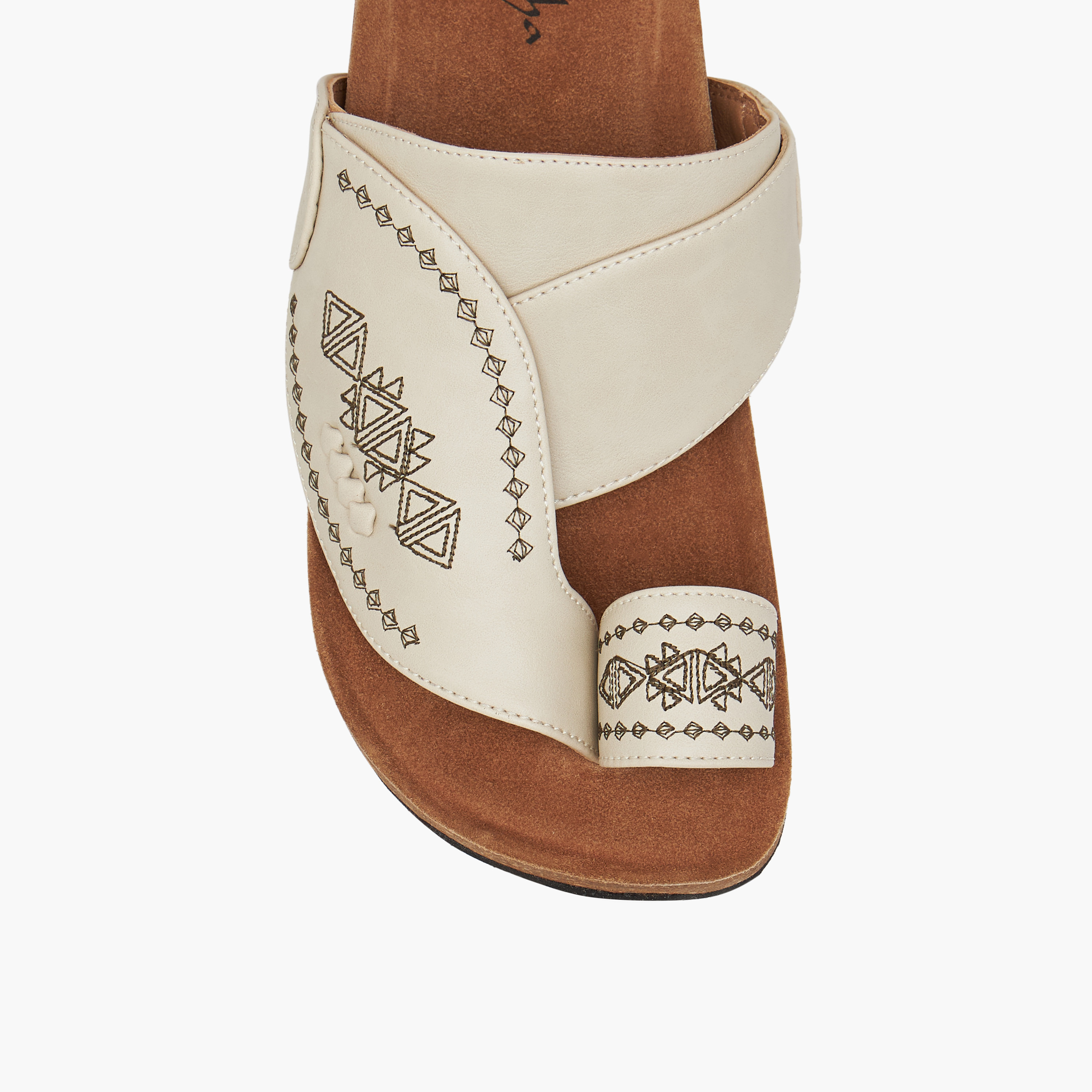 Al Waha Boys Embroidered Leather Arabic Sandals-boys-shoes-sandals-image-3