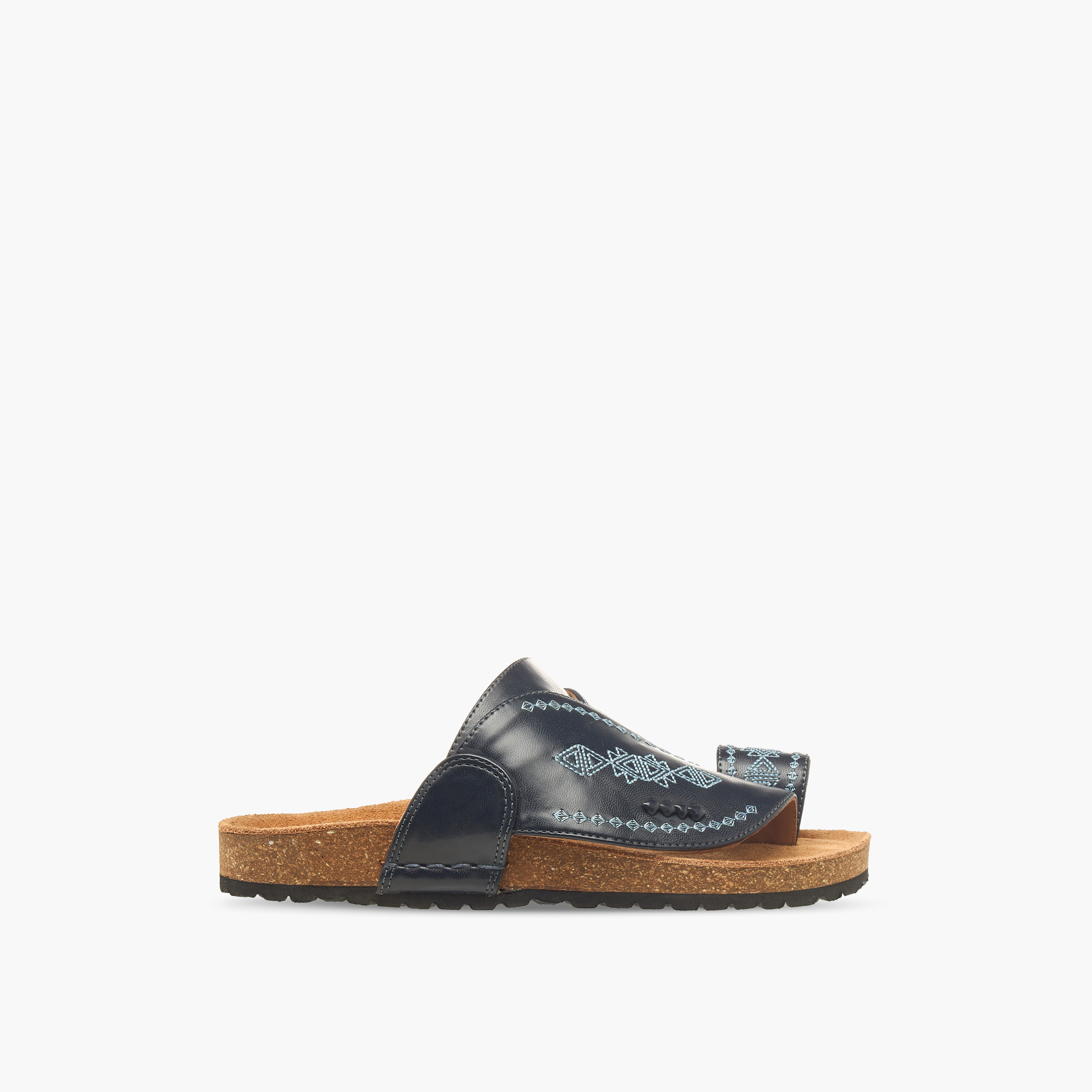 Al Waha Boys Embroidered Leather Arabic Sandals-boys-shoes-sandals-image-3