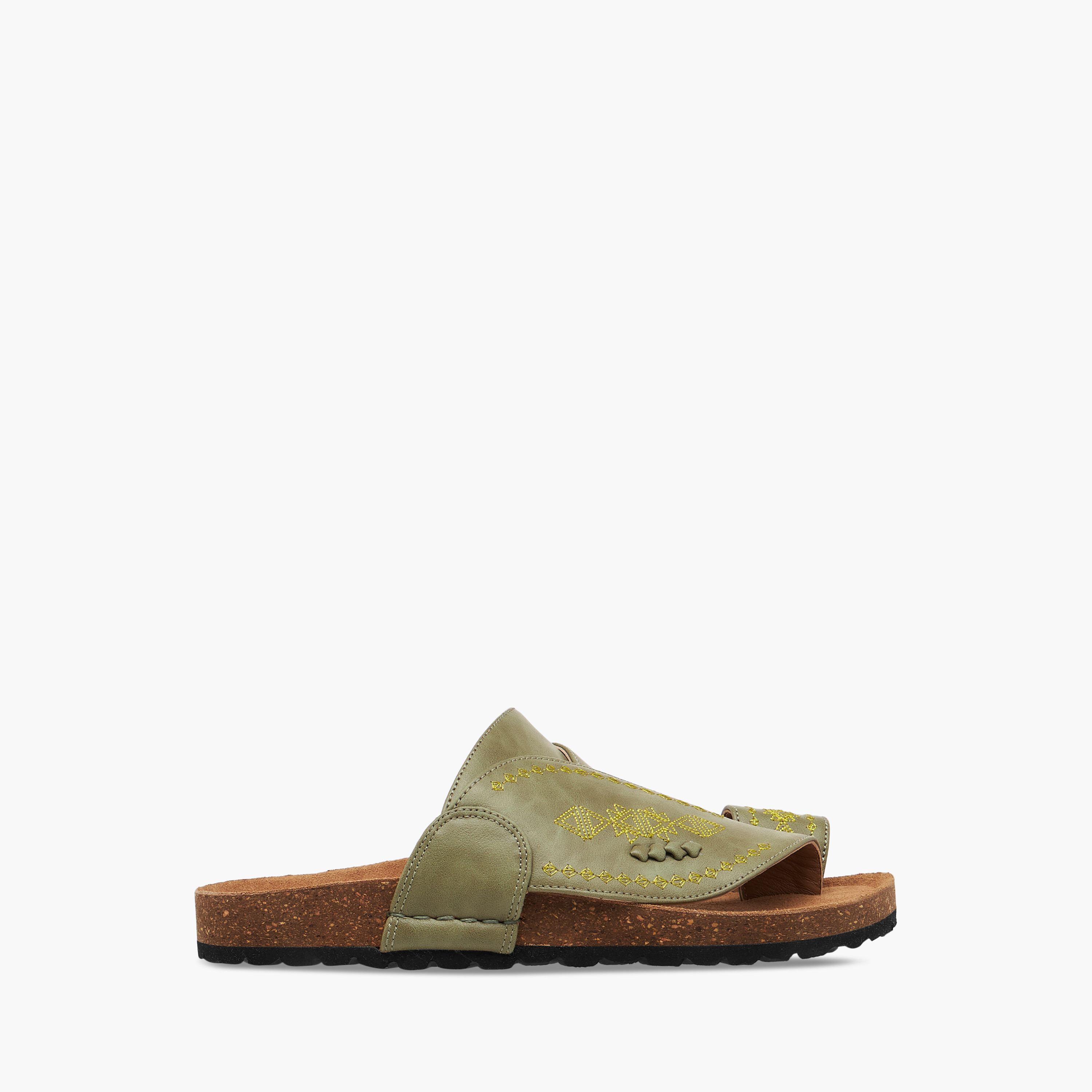 Al Waha Boys Embroidered Leather Arabic Sandals-boys-shoes-sandals-image-2