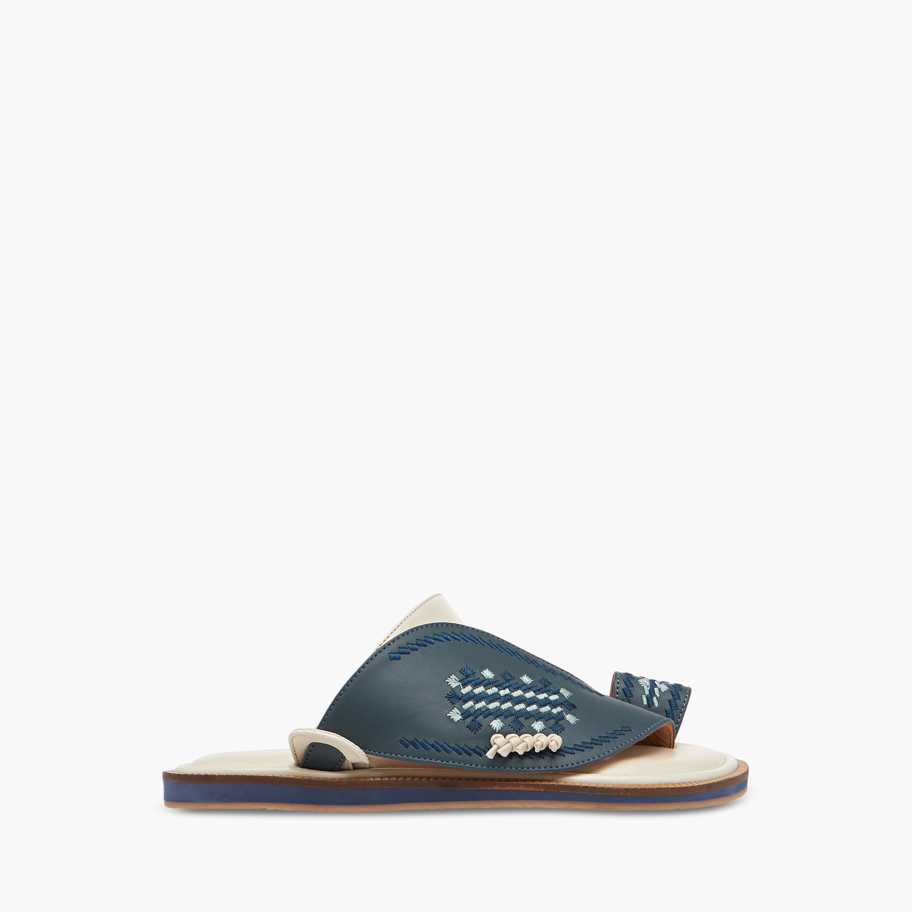 Al Waha Embroidered Slip-On Arabic Sandals with Toe Loop-boys-shoes-sandals-image-2