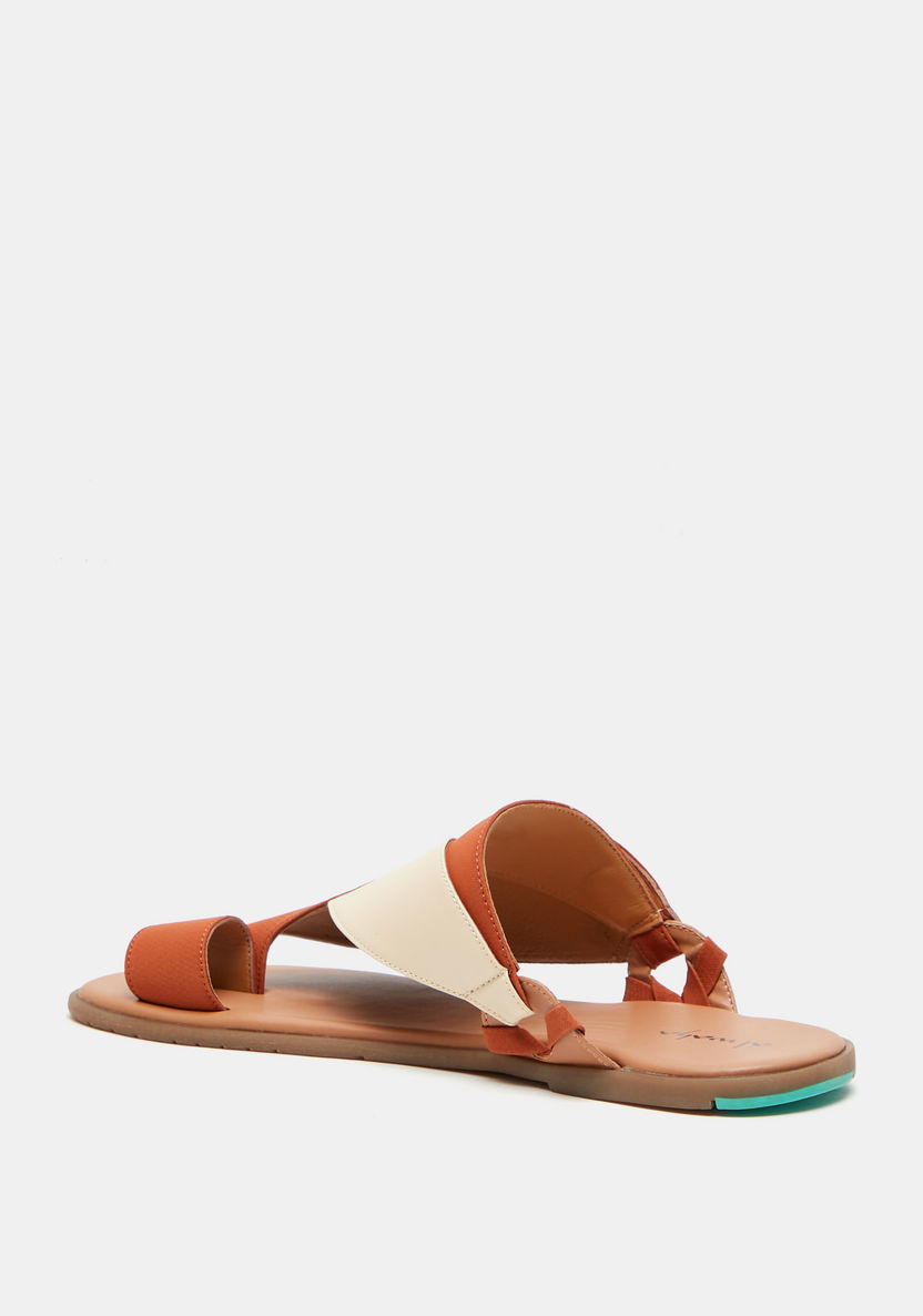 Al Waha Solid Slip-On Arabic Sandals-Men%27s Sandals-image-2