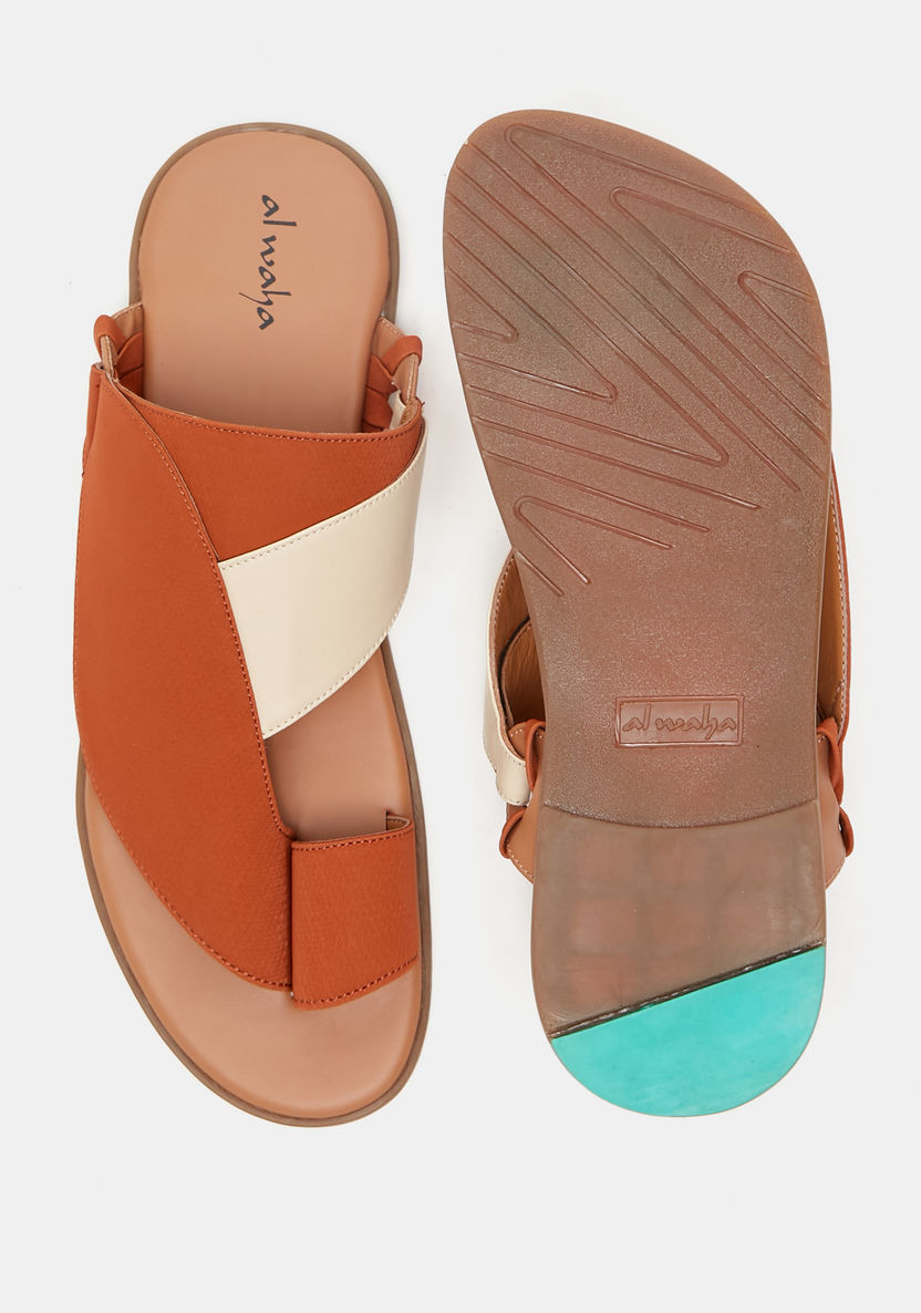 Al Waha Solid Slip-On Arabic Sandals-Men%27s Sandals-image-4