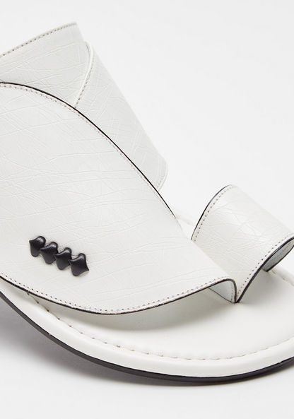 Al Waha Solid Slip-On Arabic Sandals-Men%27s Sandals-image-3