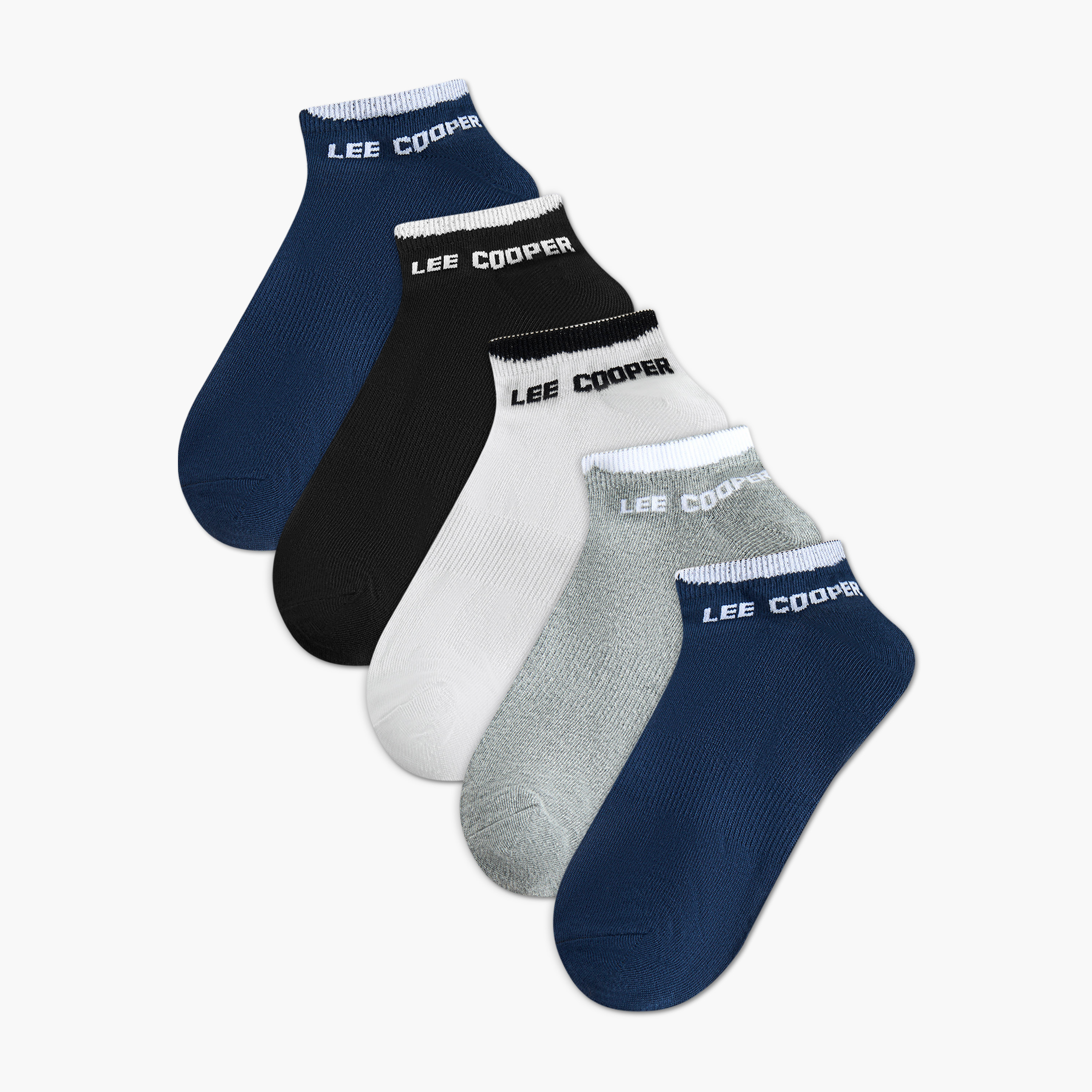 جوارب طول الكاحل للرجال من لي كوبر - طقم من 5-men-socks-image-1