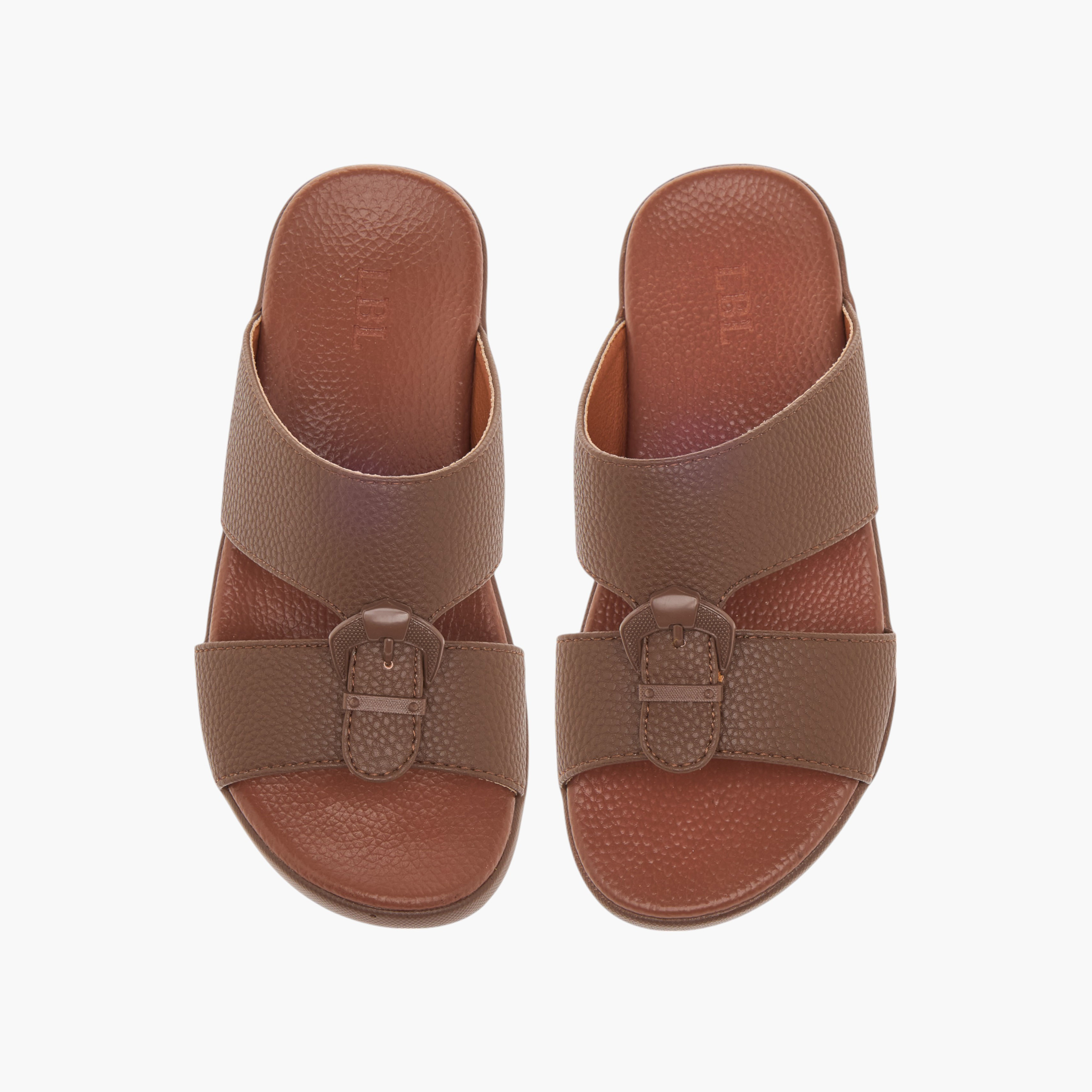 LBL by Shoexpress Textured Slip-On Arabic Sandals with Buckle Accent-boys-shoes-sandals-image-1