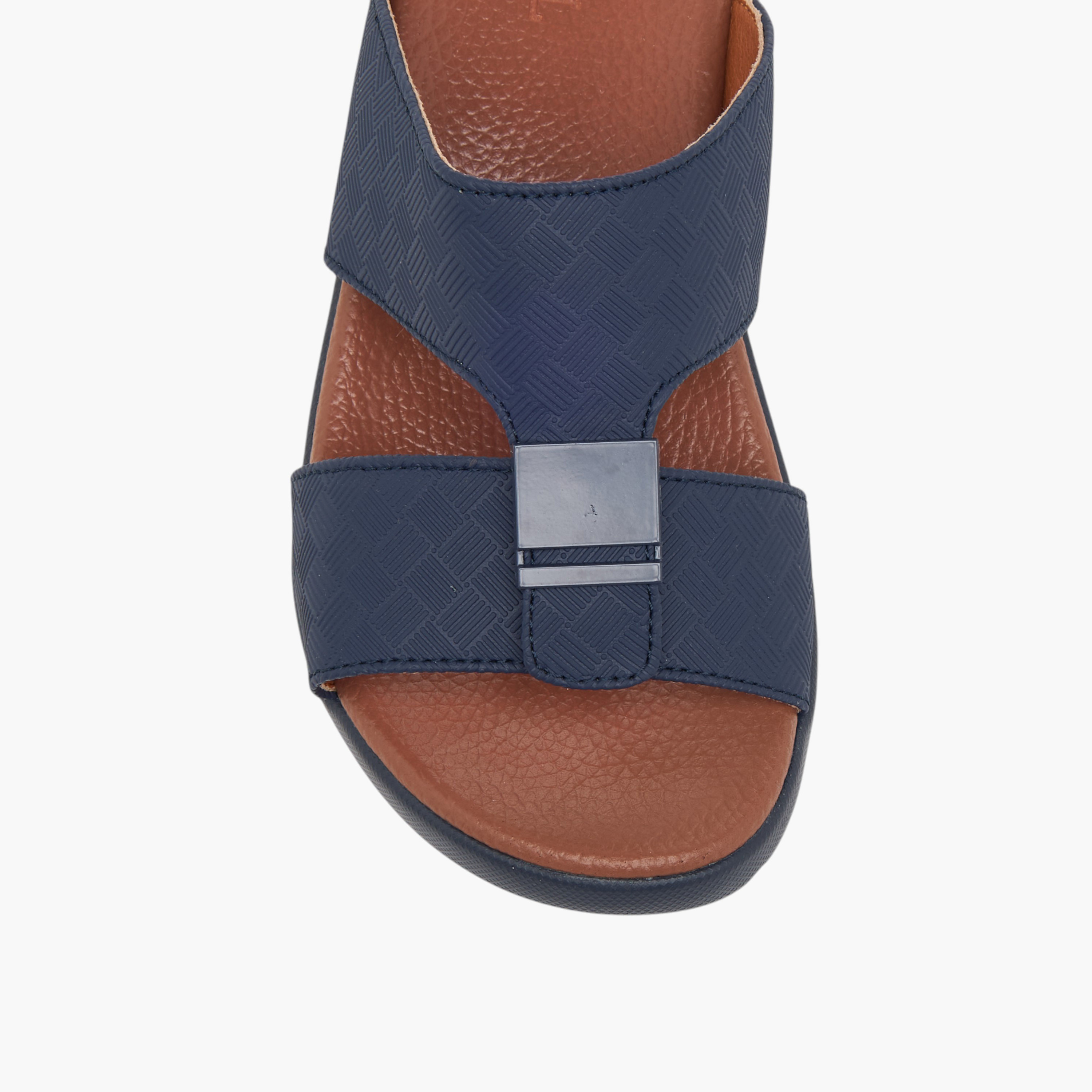 LBL by Shoexpress Textured Slip-On Arabic Sandals with Accent Detail-boys-shoes-sandals-image-3