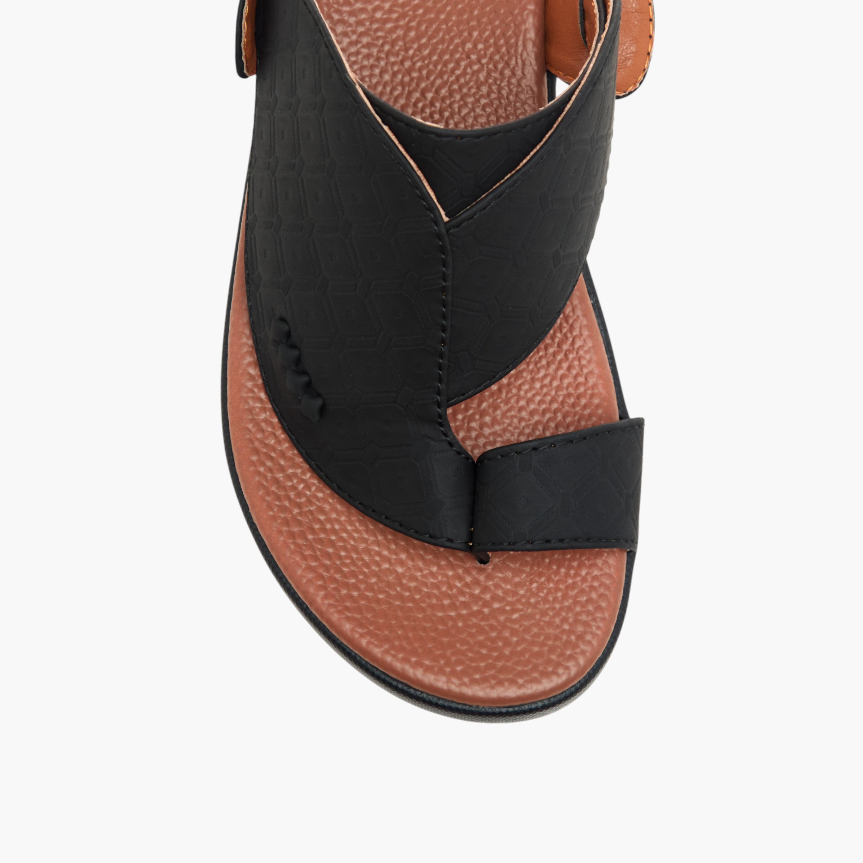 LBL by Shoexpress Textured Slip-On Arabic Sandals with Toe Loop Detail-boys-shoes-sandals-image-3