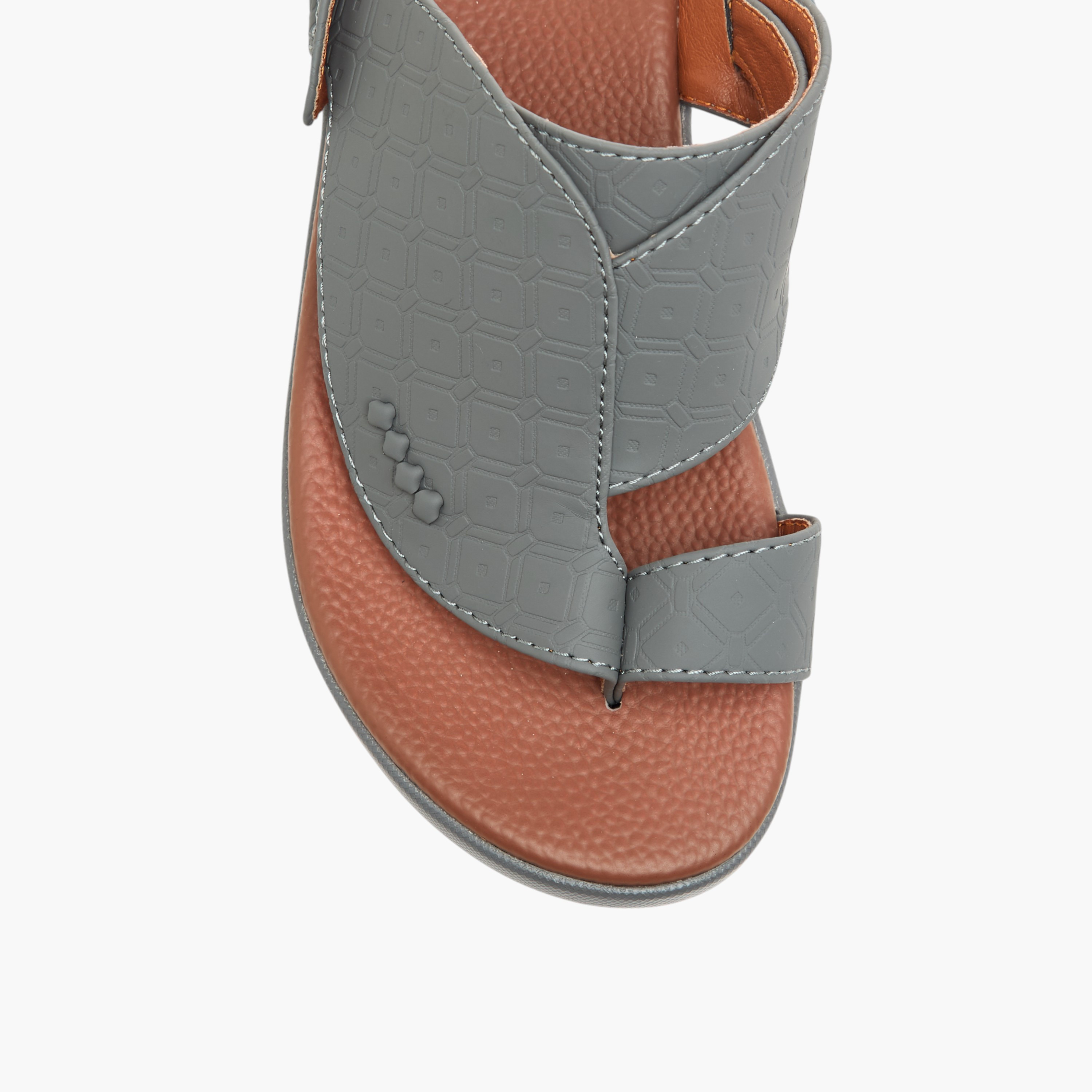LBL by Shoexpress Textured Slip-On Arabic Sandals with Toe Loop Detail-boys-shoes-sandals-image-3