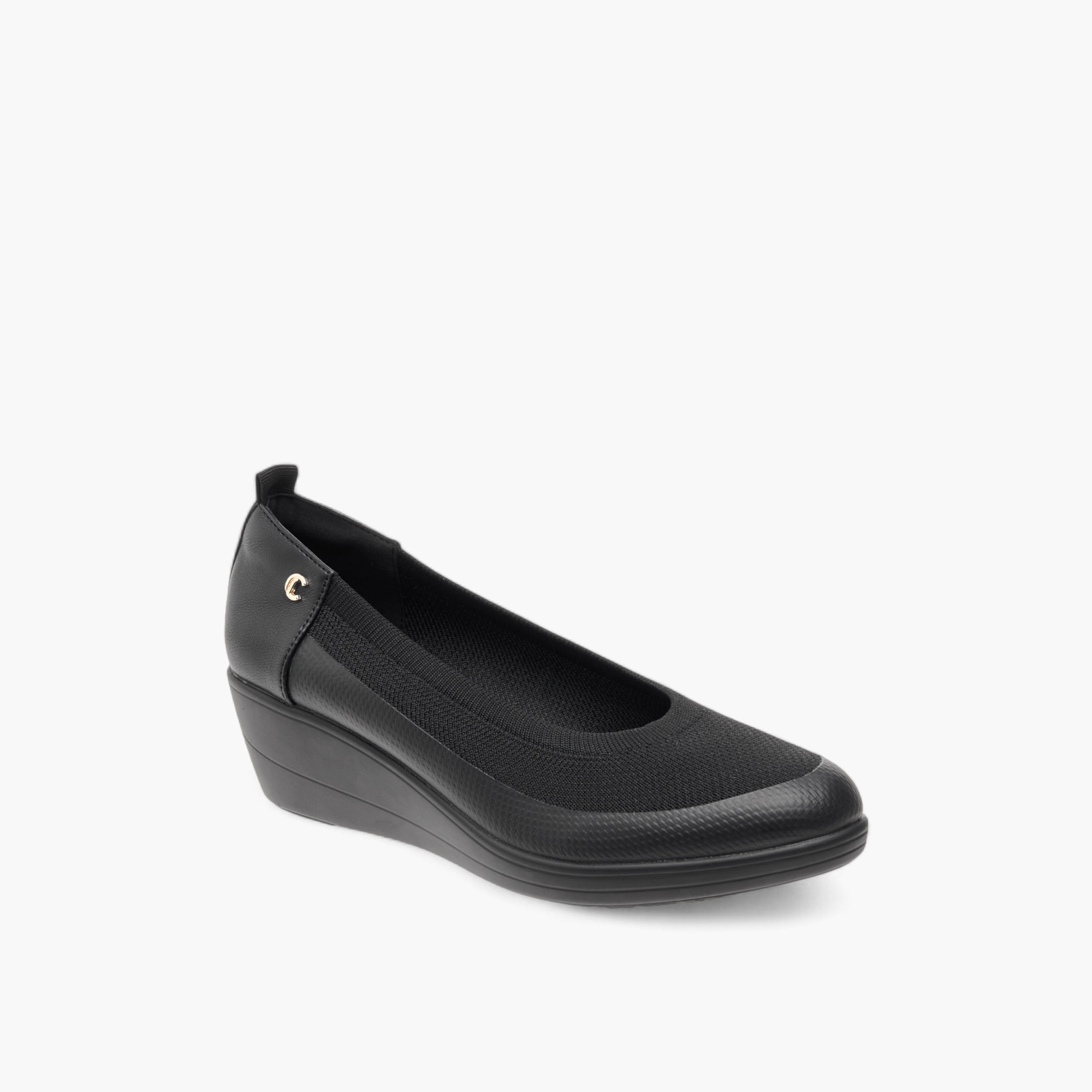 حذاء بارز الملمس بكعب ويدج من لو كونفورت-women-shoes-heels-image-2