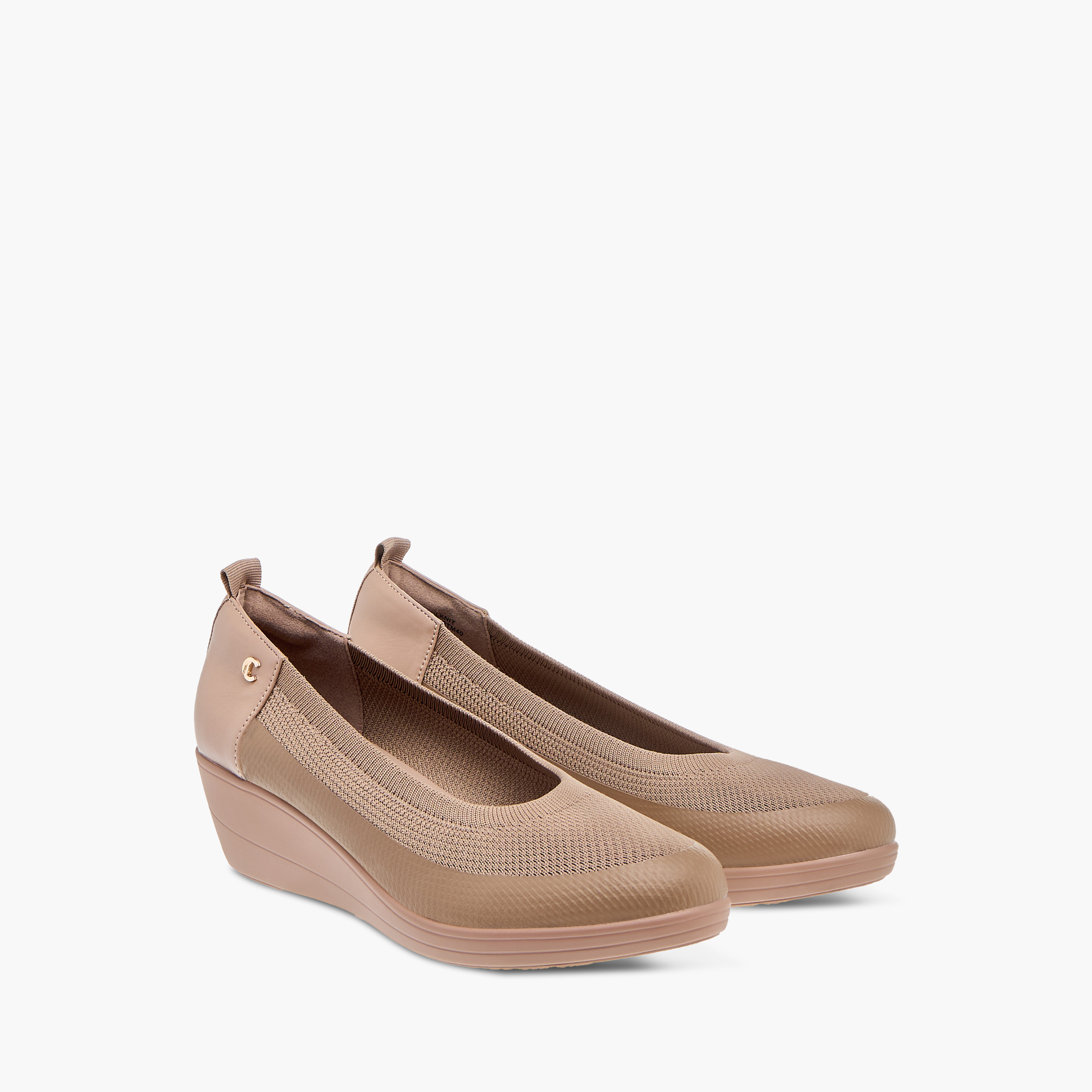 Le Confort Textured Shoes with Wedge Heels-women-shoes-heels-image-1