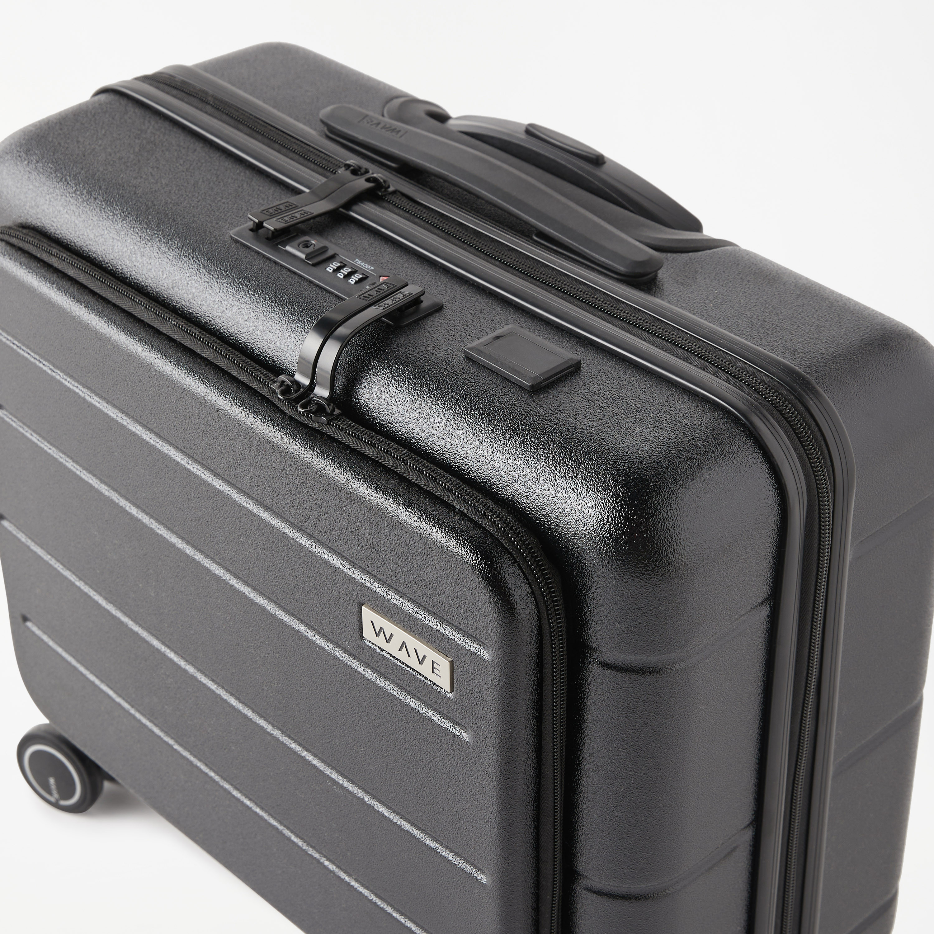 WAVE Textured Hardcase Luggage Trolley with Retractable Handle - 20 inches Cabin Bag-travel-luggagesandbags-luggage-image-4