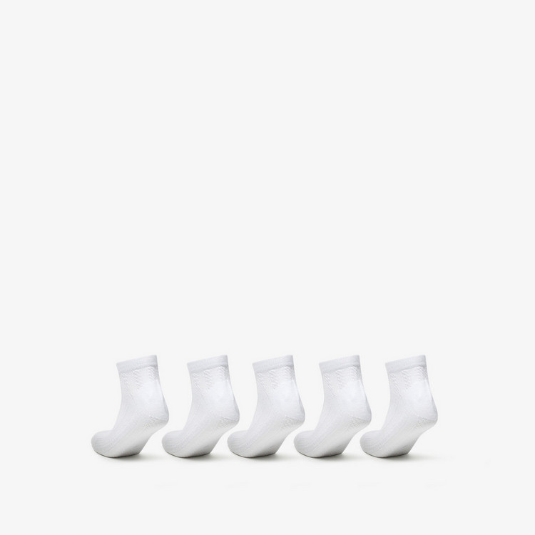 Textured Crew Length Socks - Set of 5
