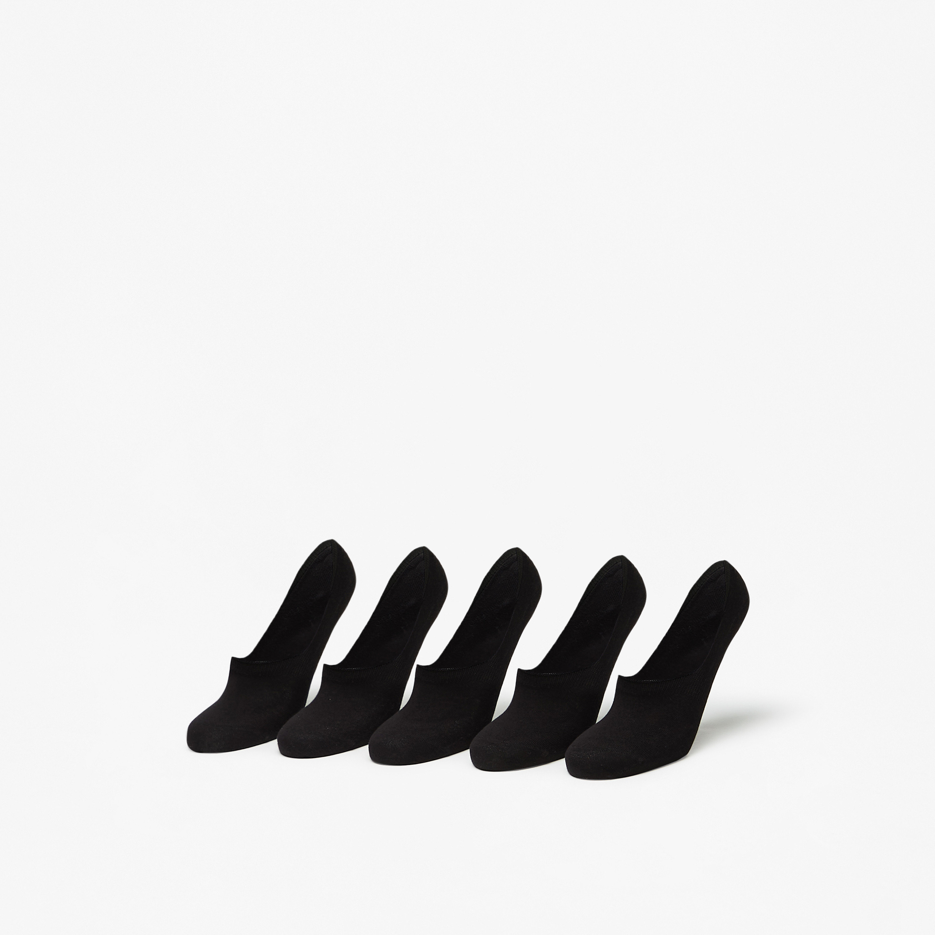 LBL by Shoexpress Solid No Show Socks - Set of 5-men-socks-image-1