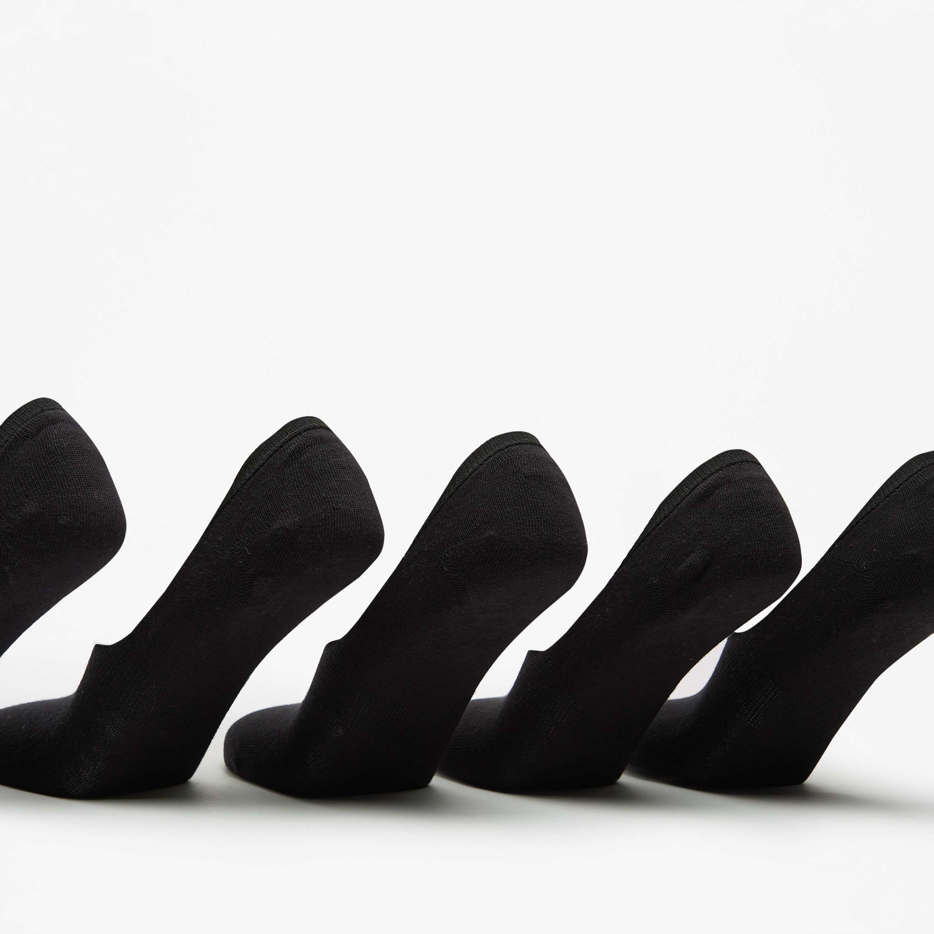 LBL by Shoexpress Solid No Show Socks - Set of 5-men-socks-image-2
