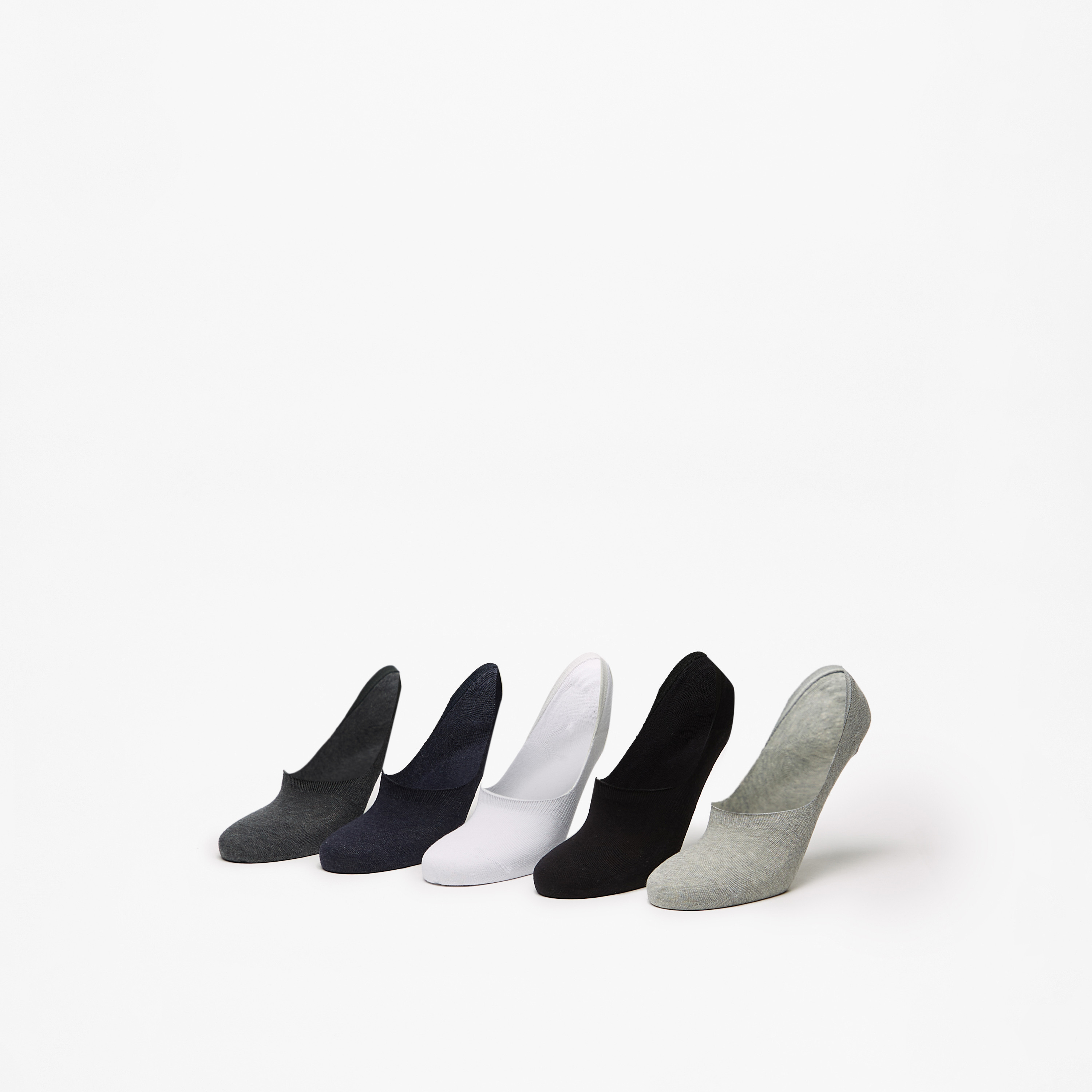 LBL by Shoexpress Solid No Show Socks - Set of 5-men-socks-image-1