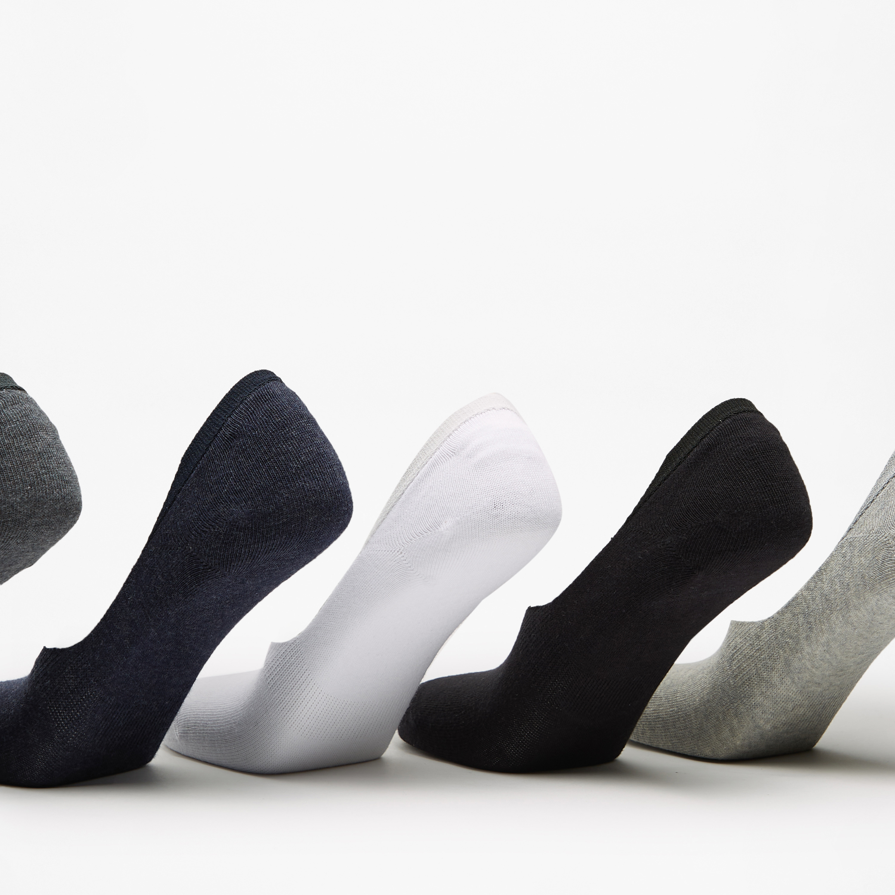 LBL by Shoexpress Solid No Show Socks - Set of 5-men-socks-image-2