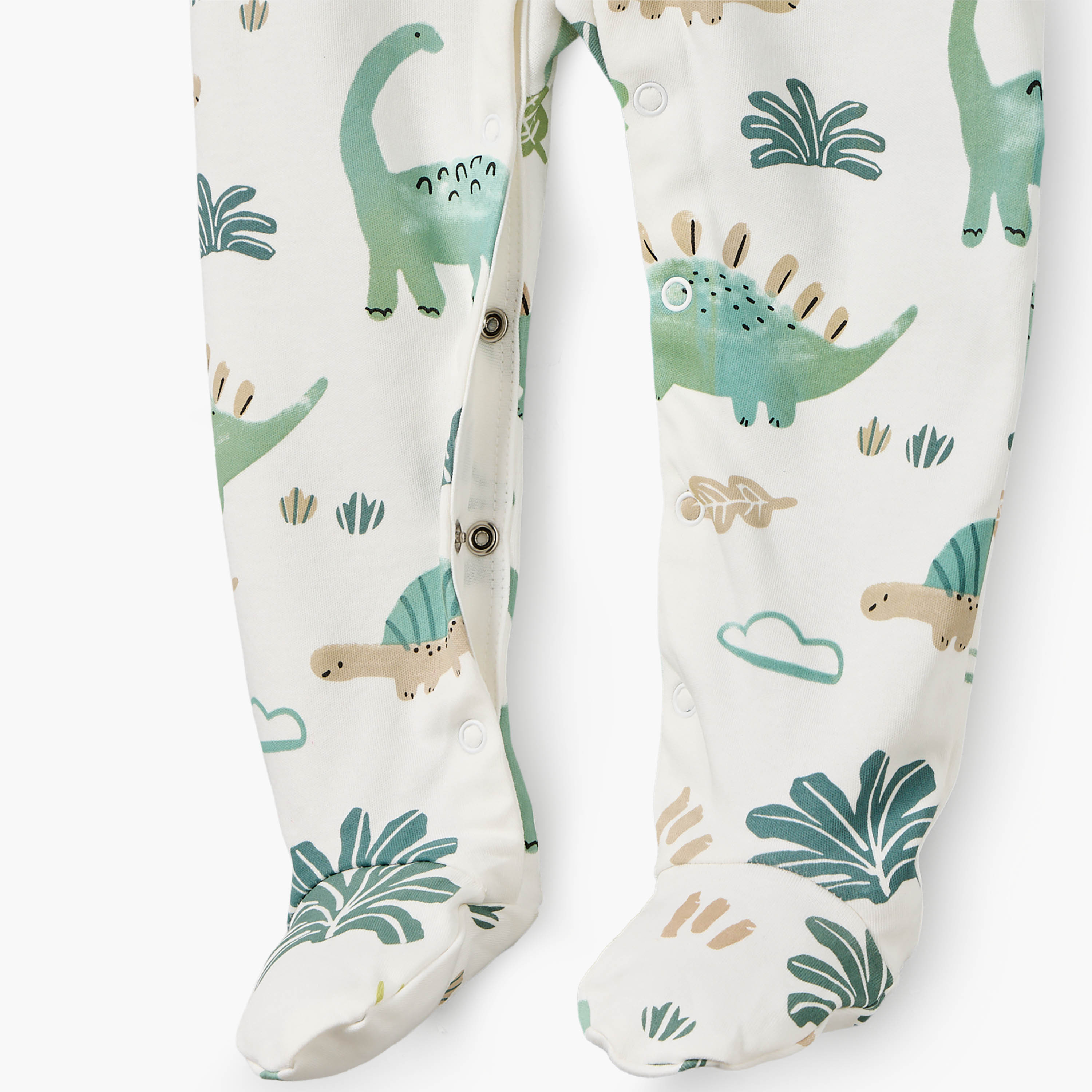 Pack of 2 Juniors Cotton Crew Neck Long Sleeves Sleepsuit with Dinosaur Print-baby-boys-clothing-nightwear-sleepsuits-image-6
