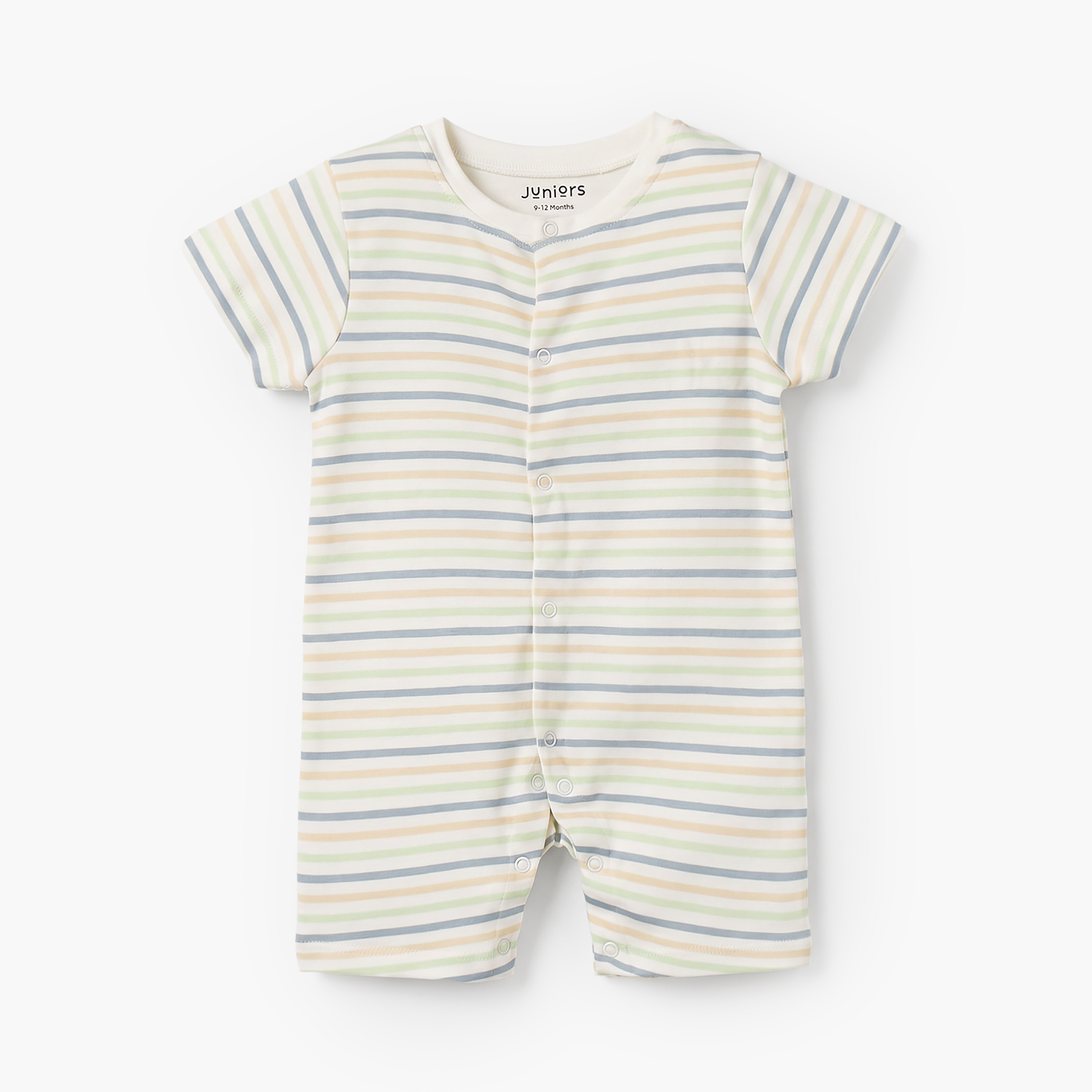 Set of 2 Juniors Cotton Crew Neck Sleepsuit with Romper-baby-boys-clothing-nightwear-sleepsuits-image-2
