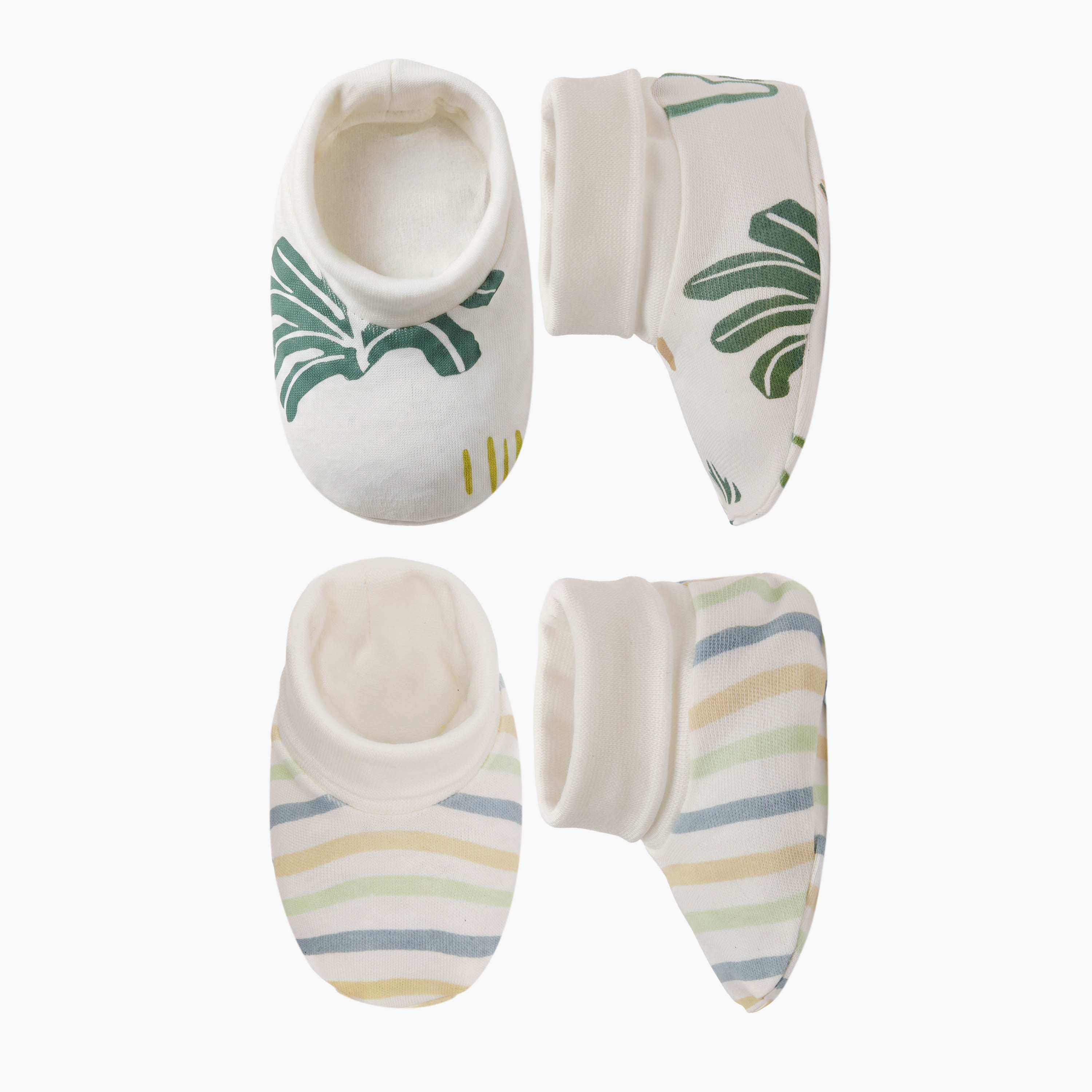 طقم قفازات بحواف مطاطية وطبعات متنوعة - عبوة من زوجين-baby-boys-accessories-mittens-image-1
