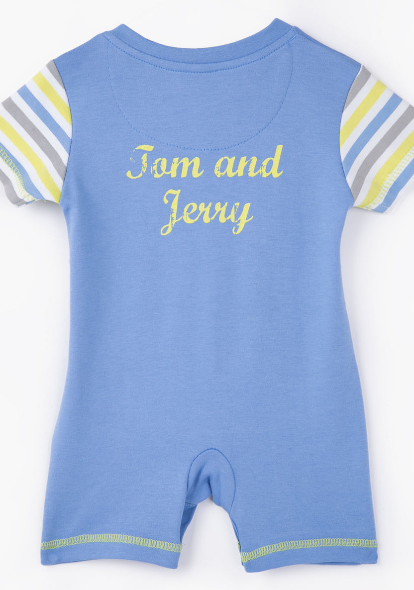 Tom and Jerry Striped Romper-Rompers%2C Dungarees and Jumpsuits-image-1