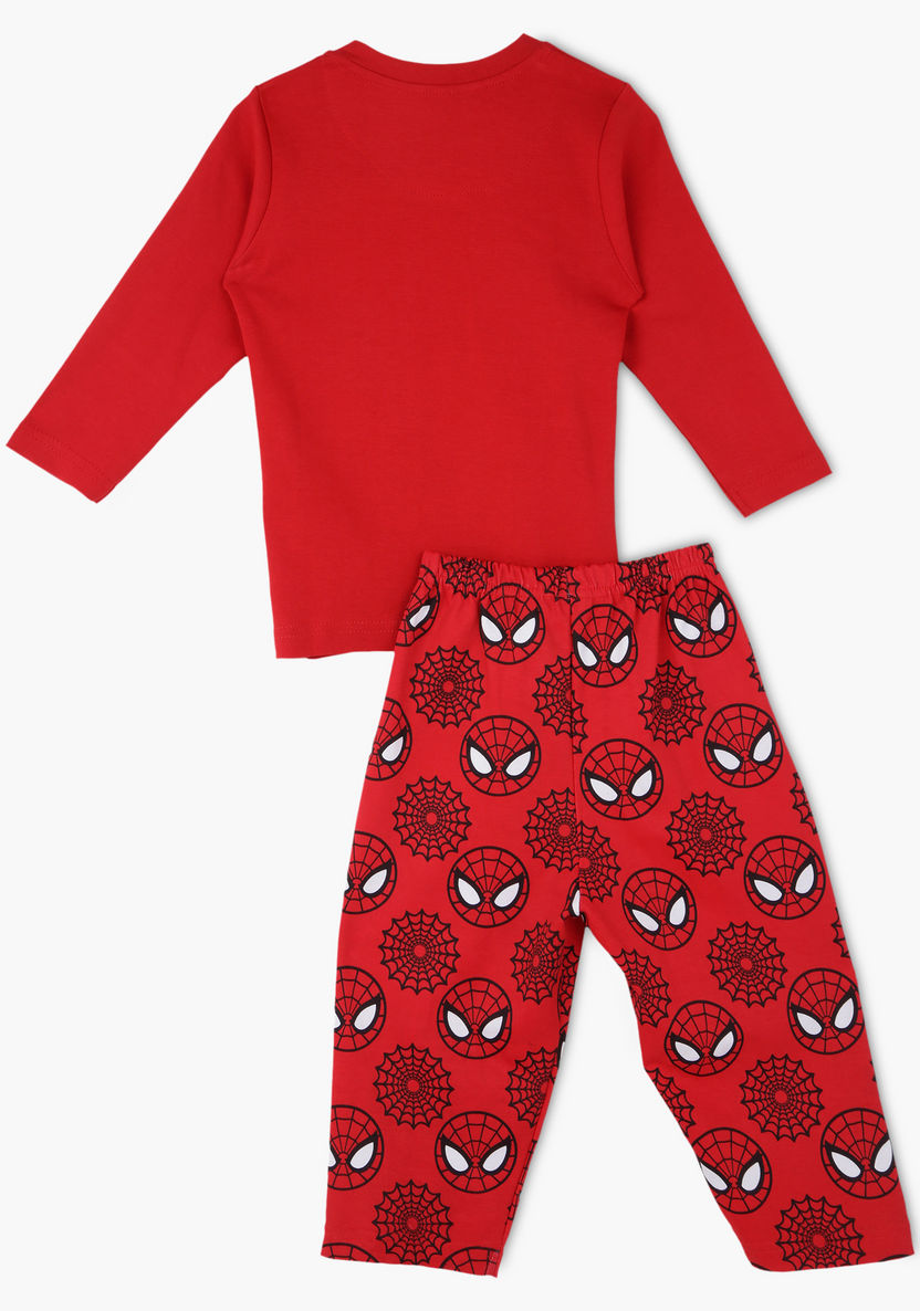 Spider-Man Printed Pyjama Set-Nightwear-image-1