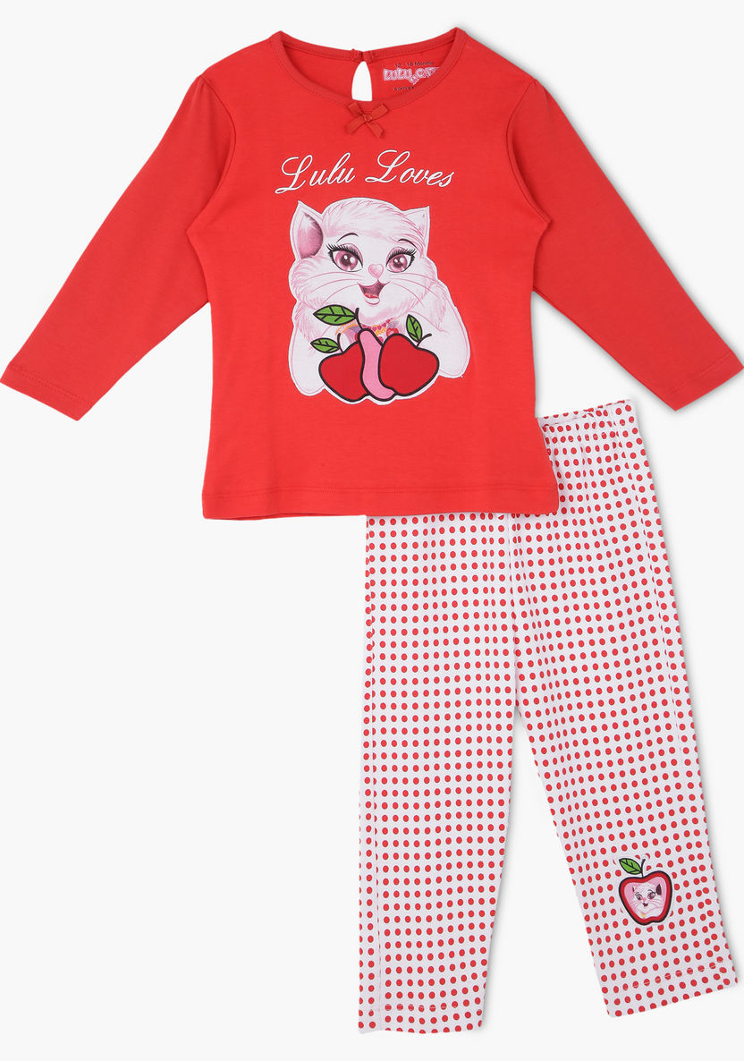 Lulu Cathy Printed Pyjama Set-Nightwear-image-0